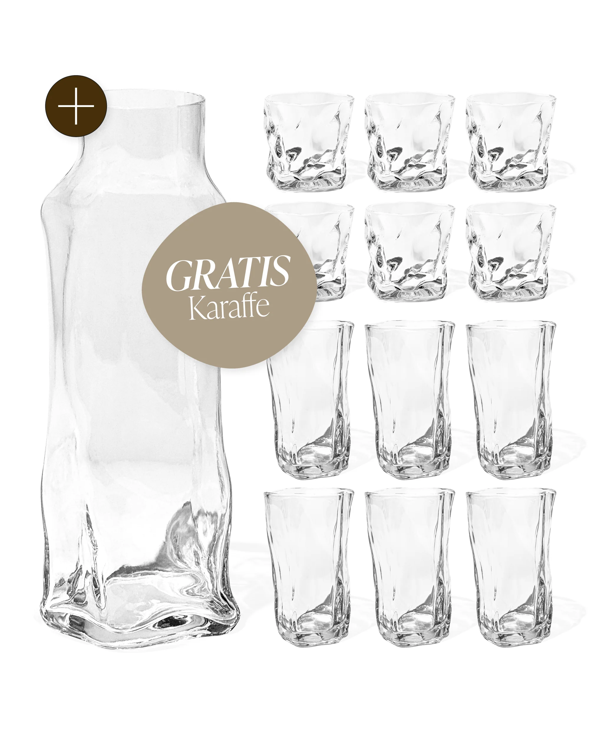 12er Gläser-Set + GRATIS Karaffe | Alaska