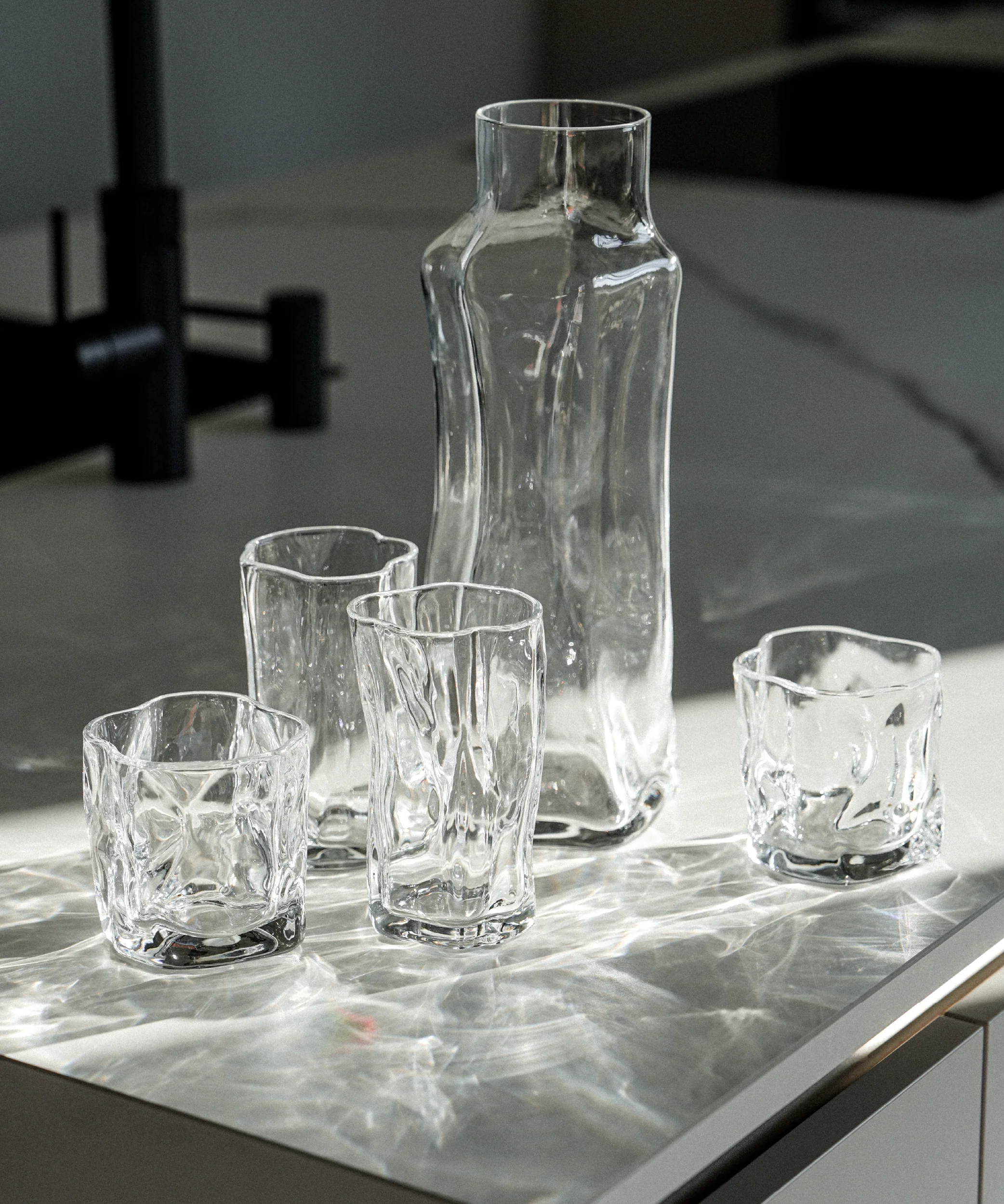 Kleines & großes organisches Glas mit Karaffe | Alaska - Image 14