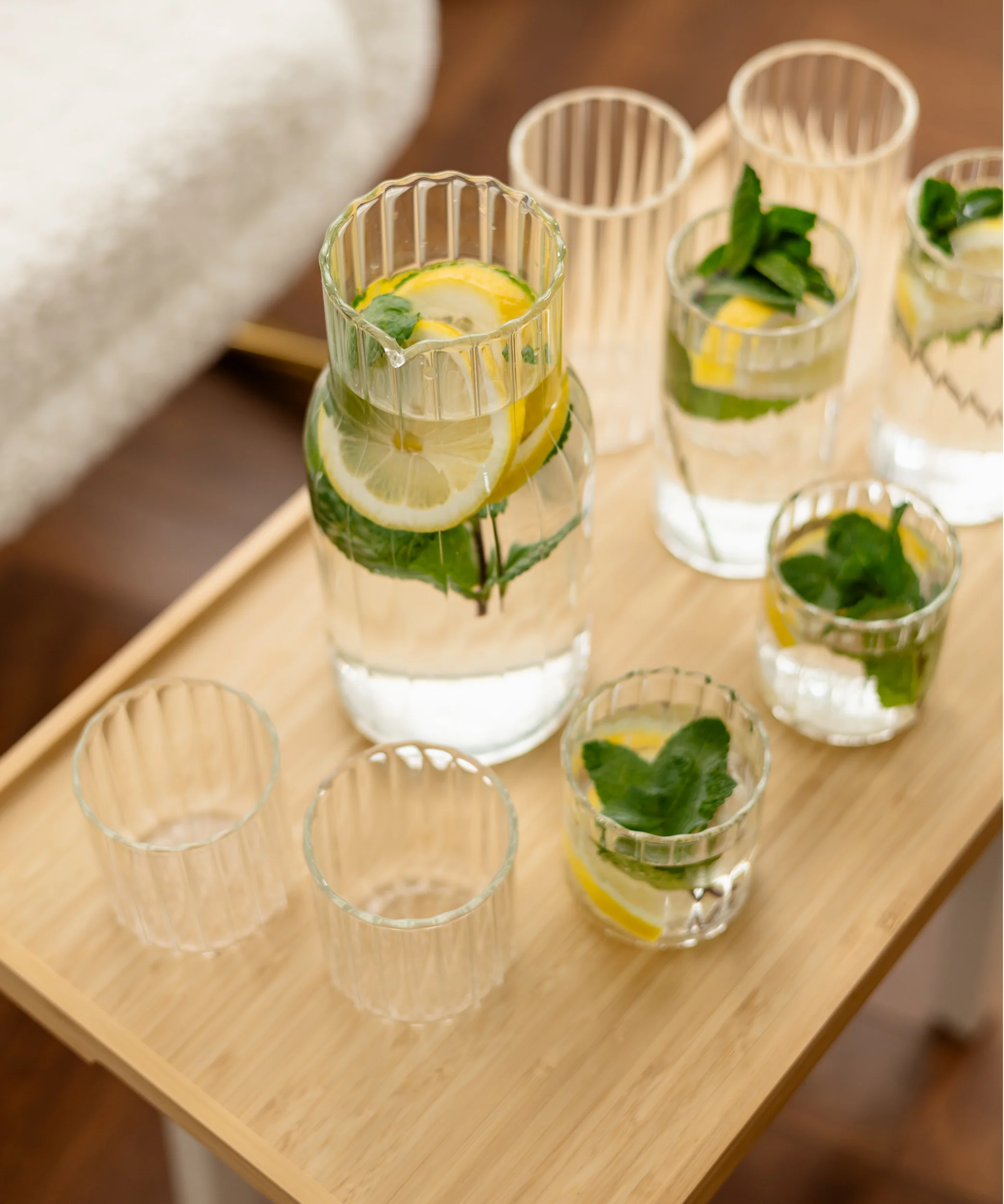 Wasserkaraffe & Gläser-Set Streifen-Design | Norway - Image 15