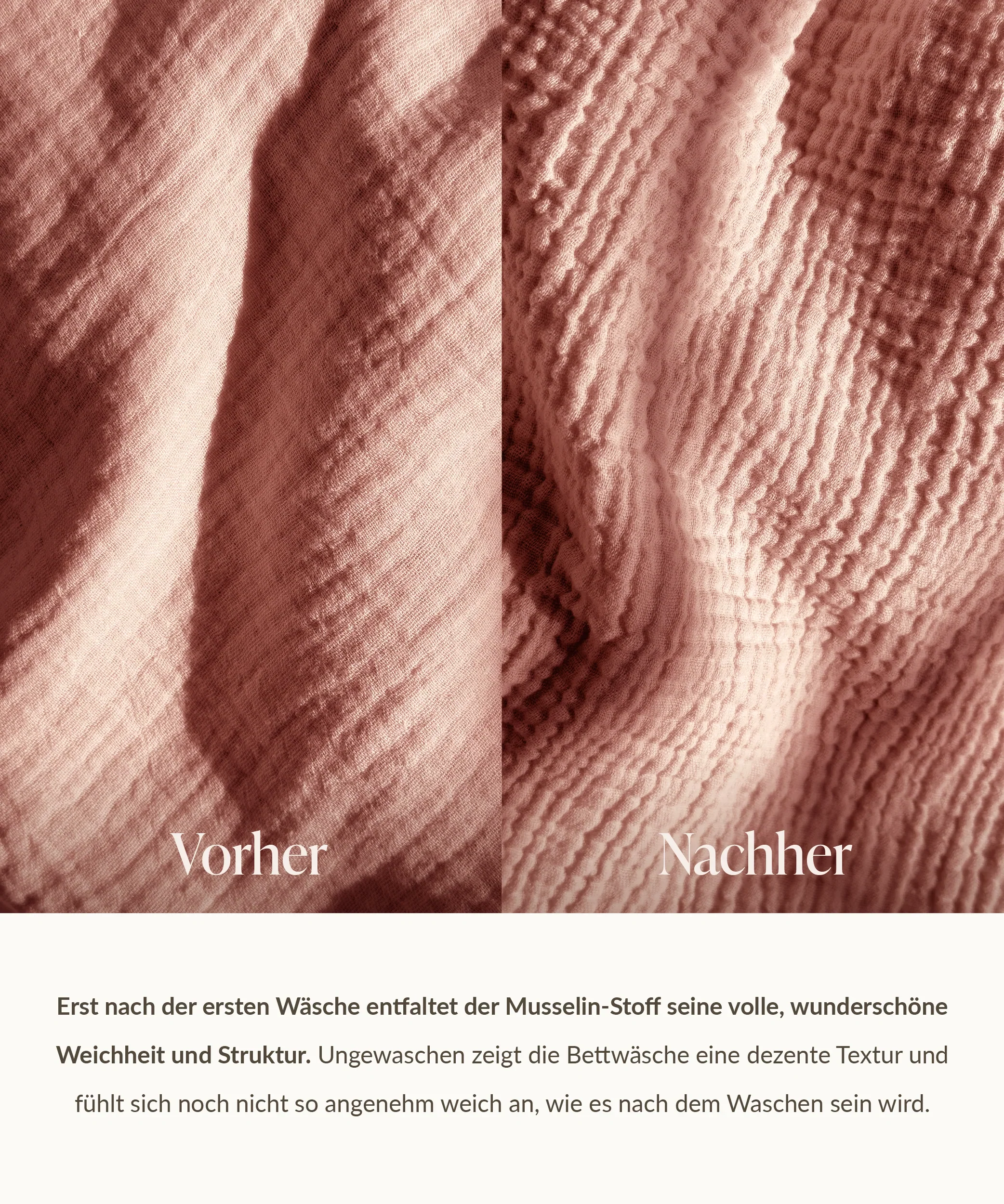 Rosa Musselin Einzelbettwäsche | Haven - Image 9