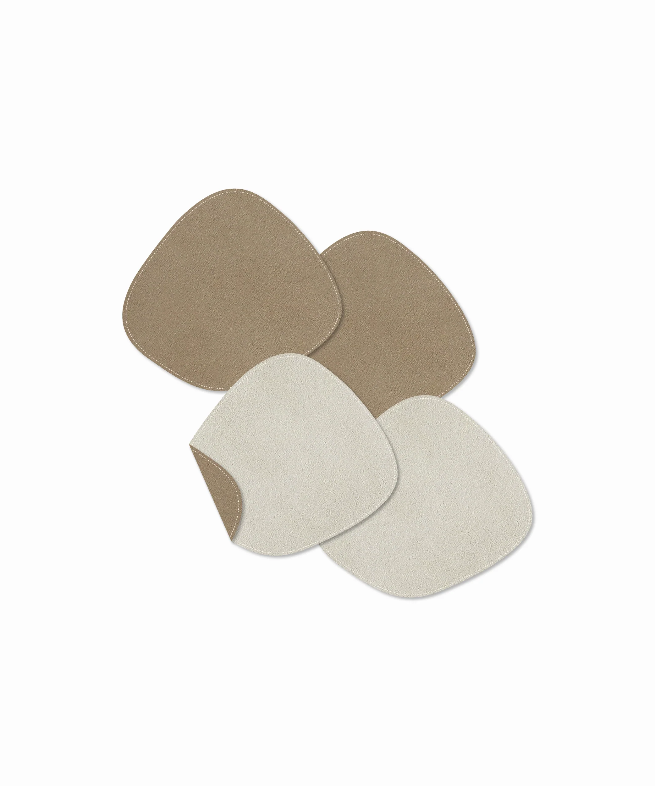 Glasuntersetzer Taupe/Creme | Jade - Image 18