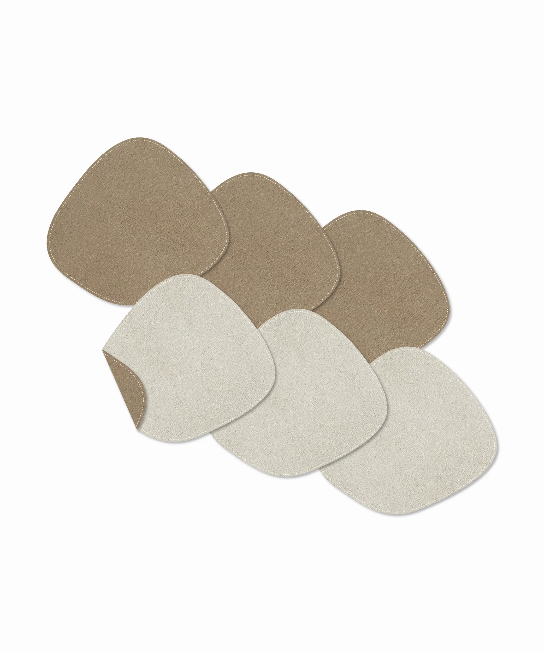Glasuntersetzer Taupe/Creme | Jade - Image 19