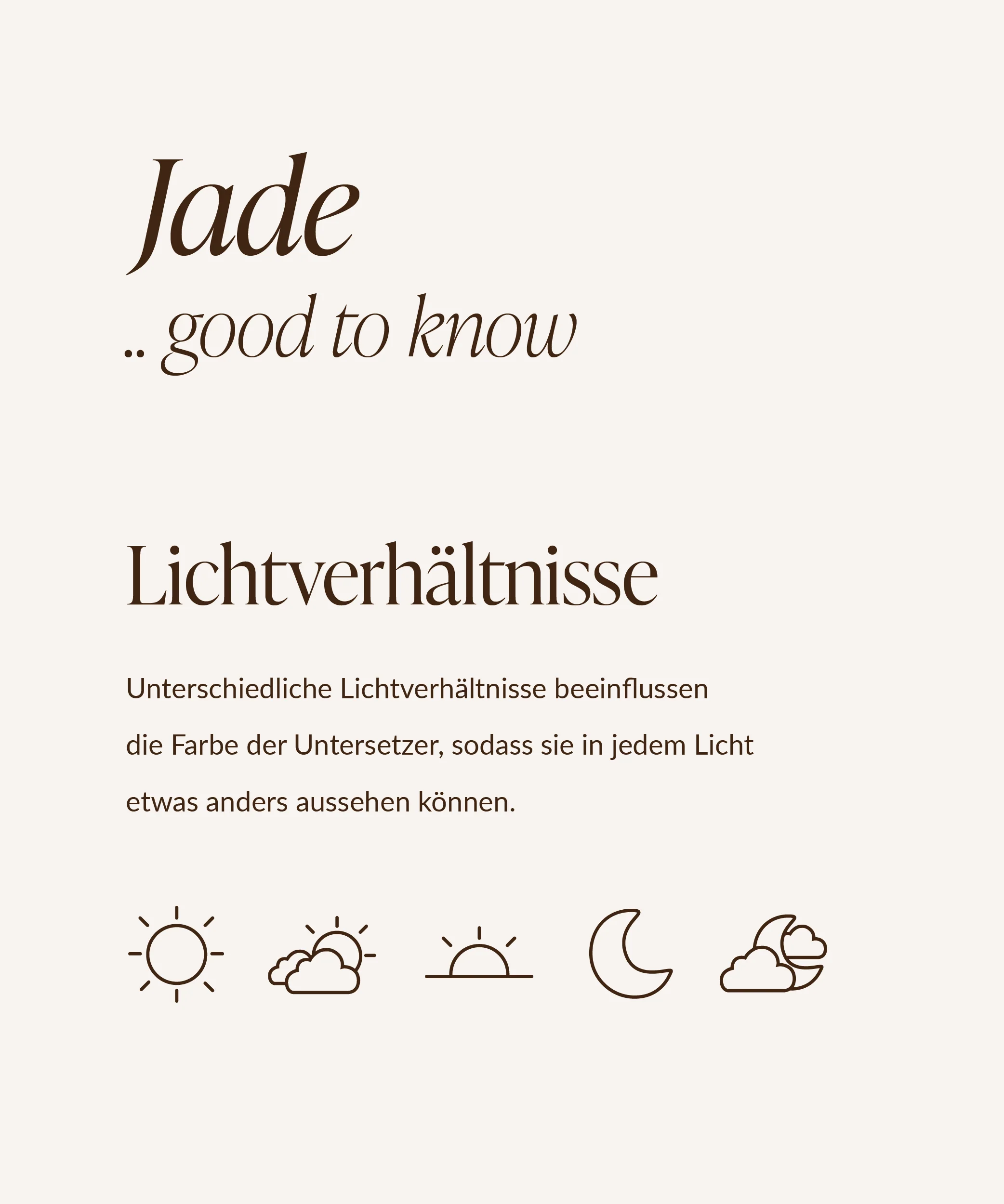 Glasuntersetzer Taupe/Creme | Jade - Image 4