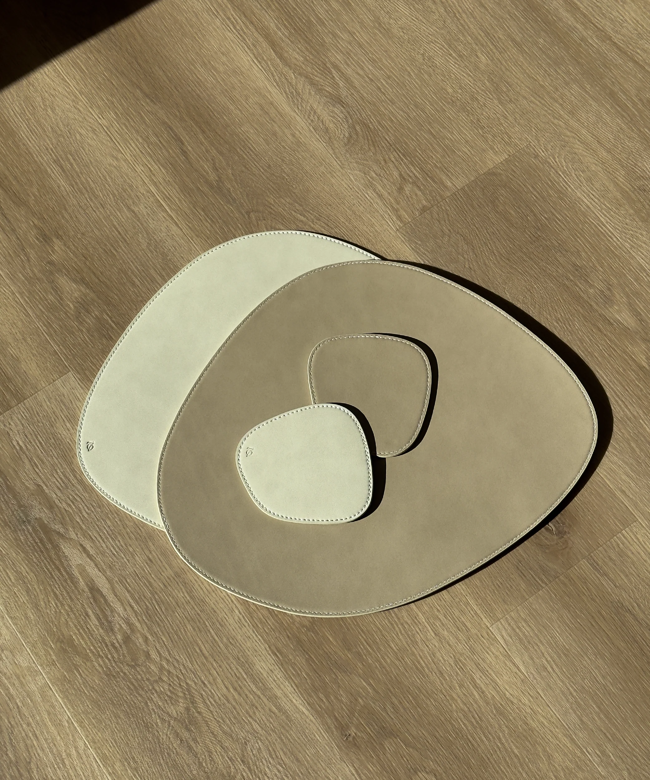Teller- und Glasuntersetzer Taupe/Creme | Jade - Image 14