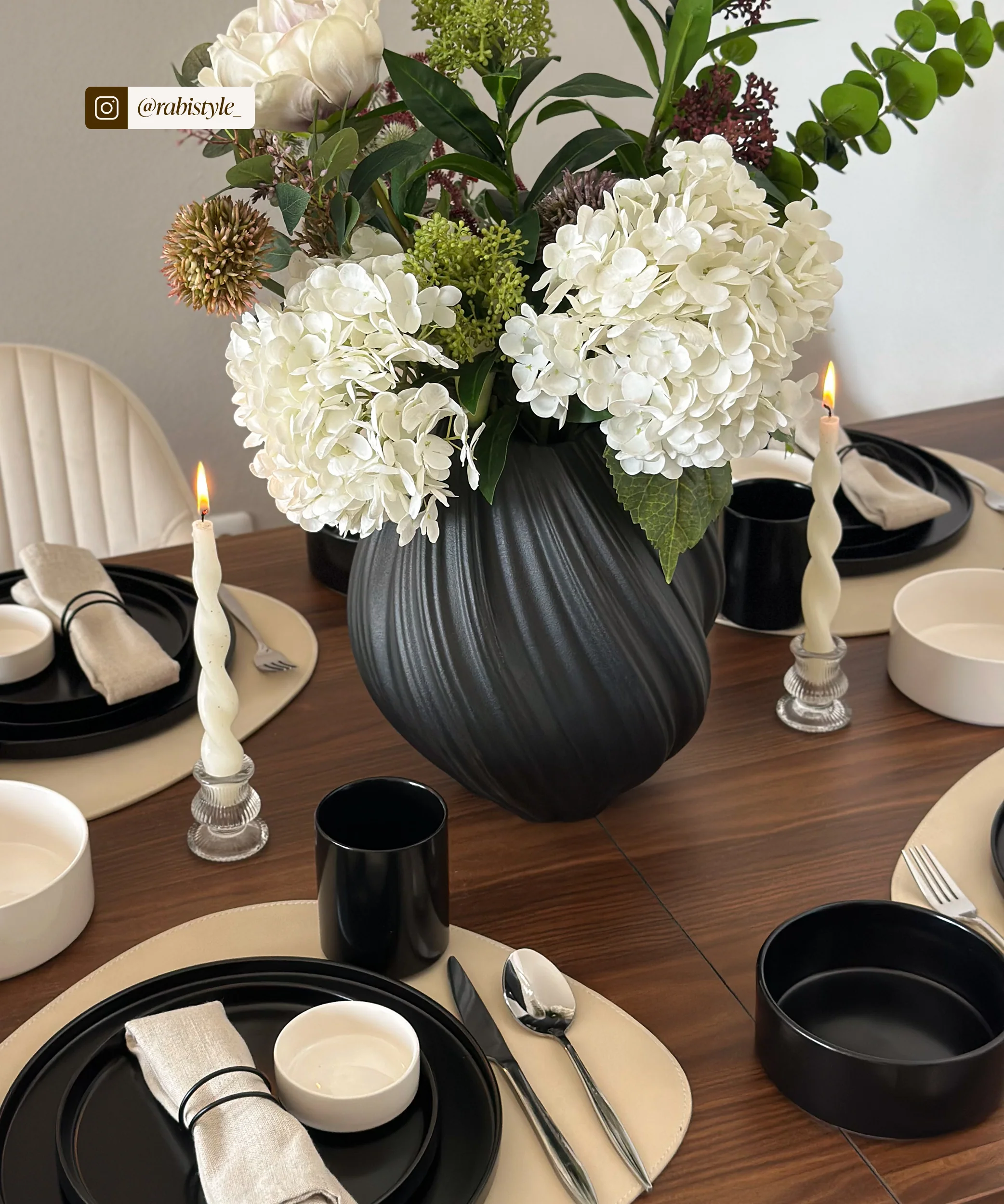 Teller- und Glasuntersetzer Taupe/Creme | Jade - Image 9