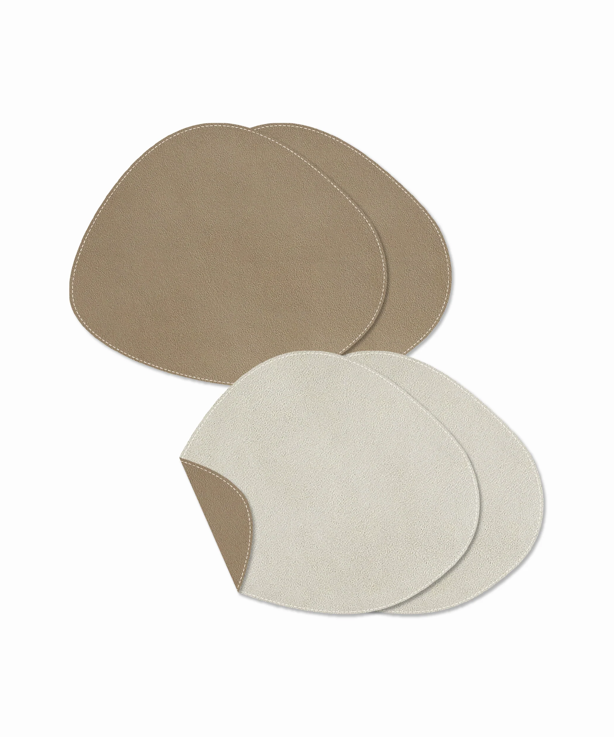 Telleruntersetzer Taupe/Creme | Jade - Image 11