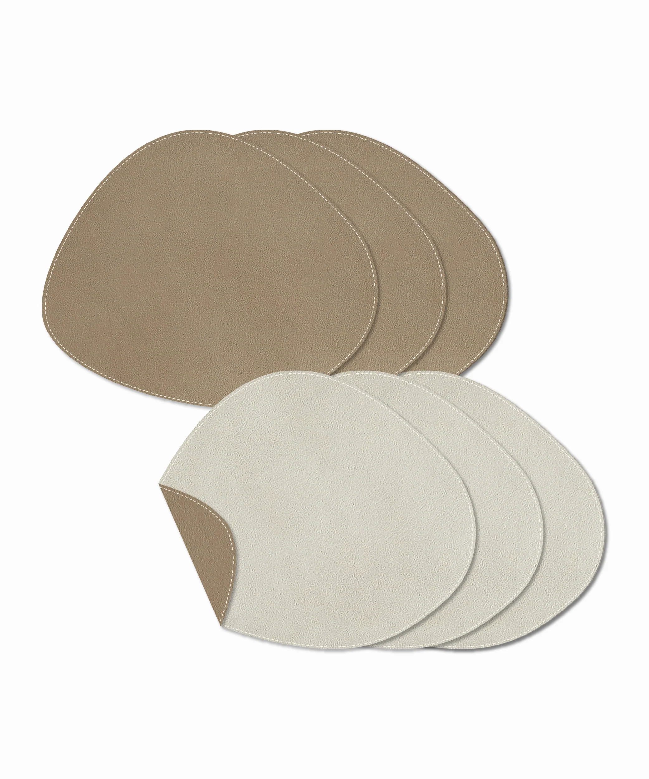 Telleruntersetzer Taupe/Creme | Jade - Image 12