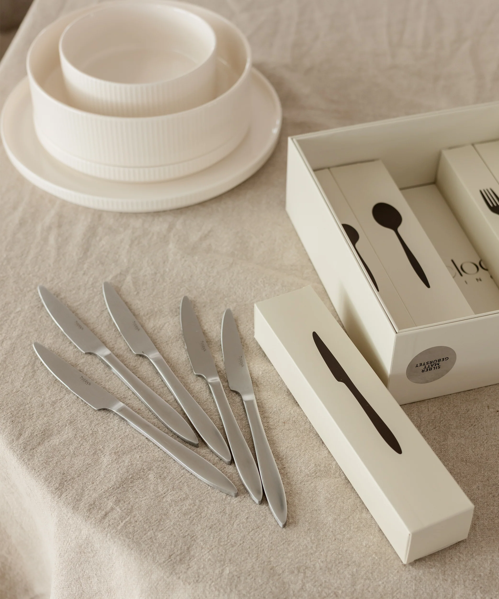 Besteck-Set Silber matt-gebürstet | Tava - Image 7