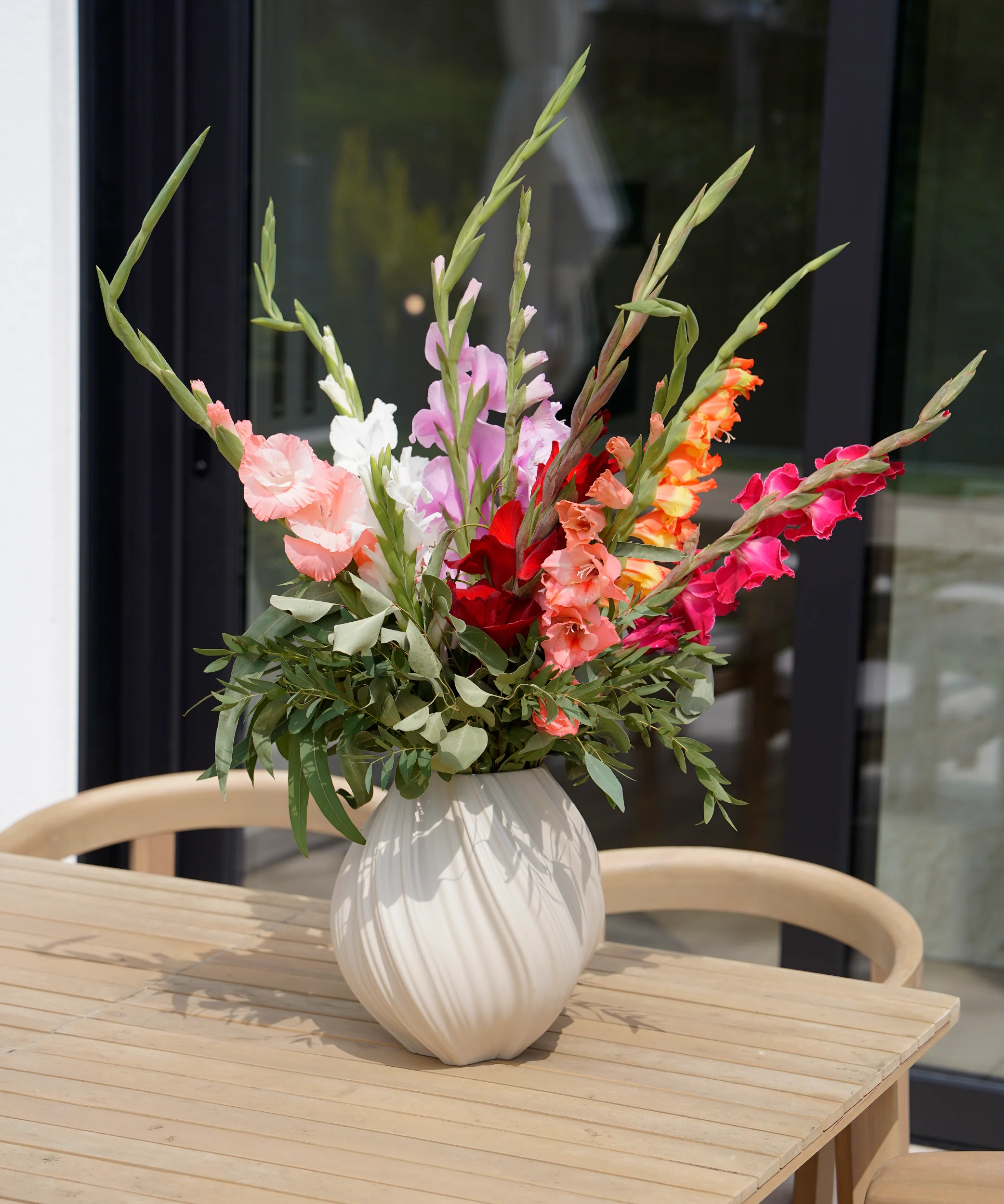 Große Keramik Vase Cremeweiß | Flora - Image 9