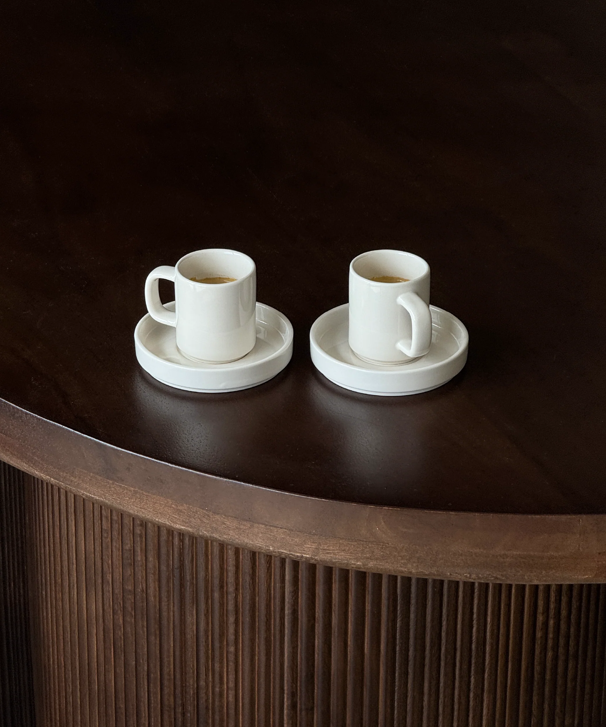 Espresso-Tasse mit Untertasse Cremeweiß | Nia - Image 3