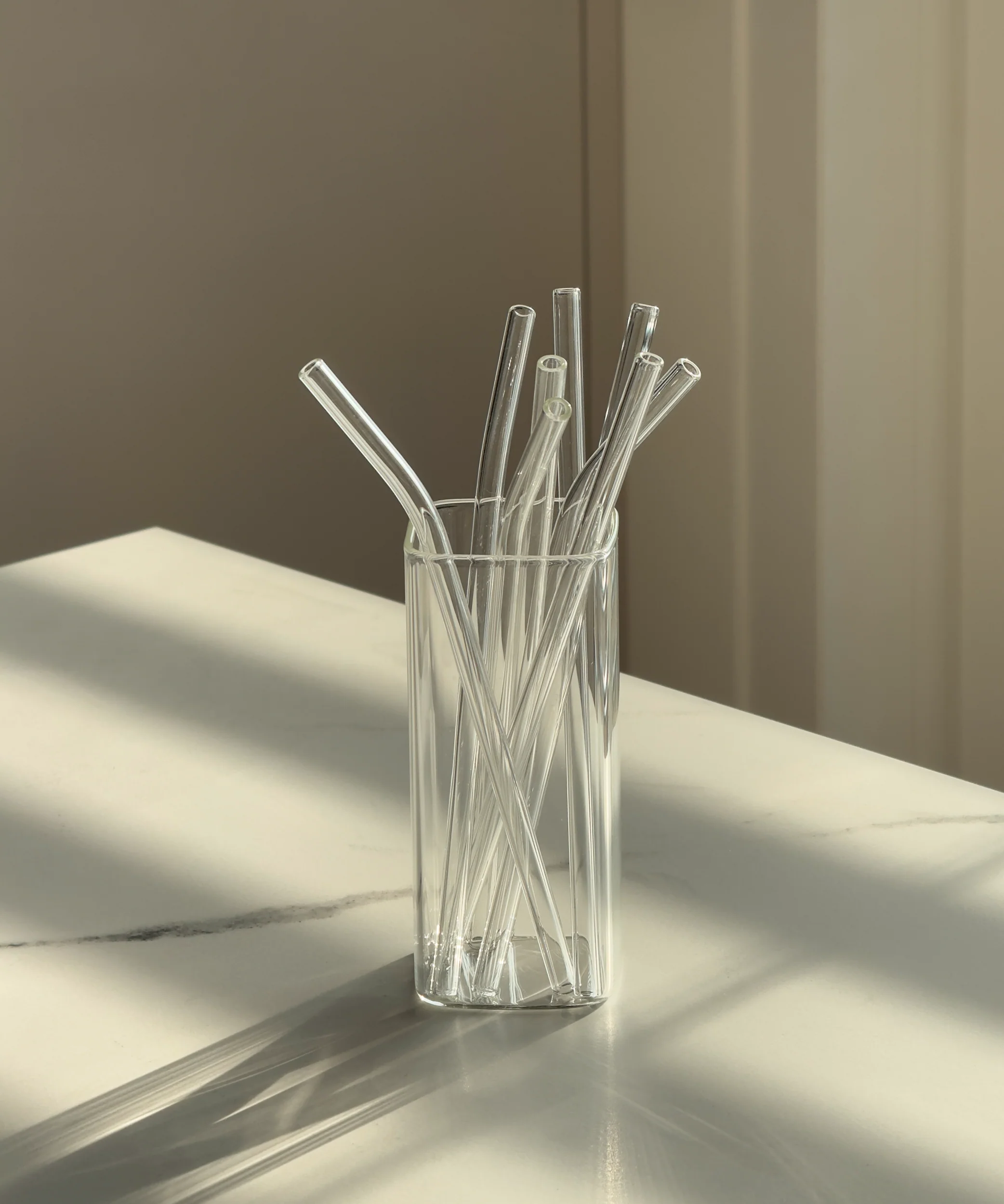 Set aus langen & kurzen Glasstrohhalmen | Aris - Image 6