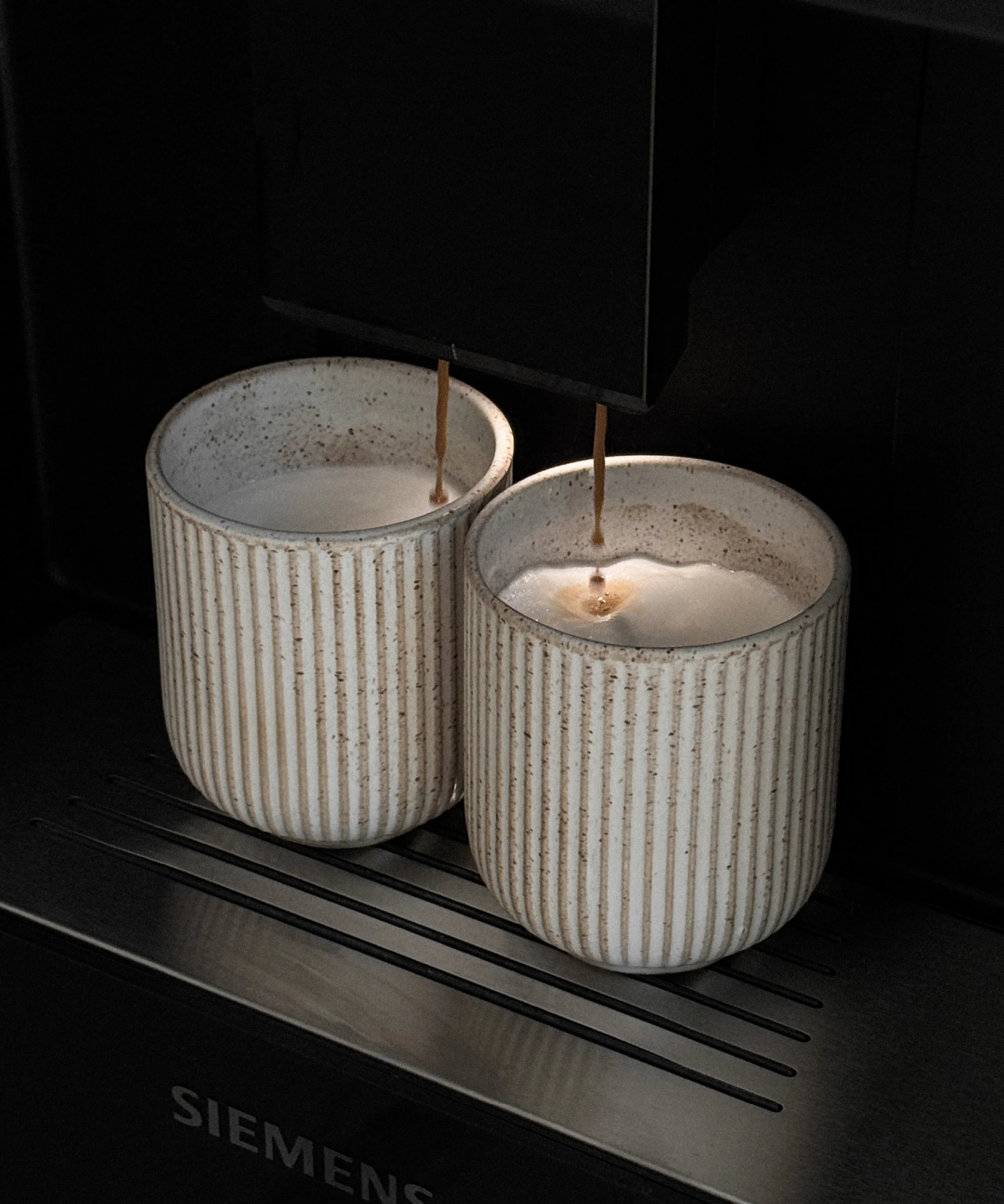 Keramik Becher im geriffeltem Design Beige | Paris - Image 6