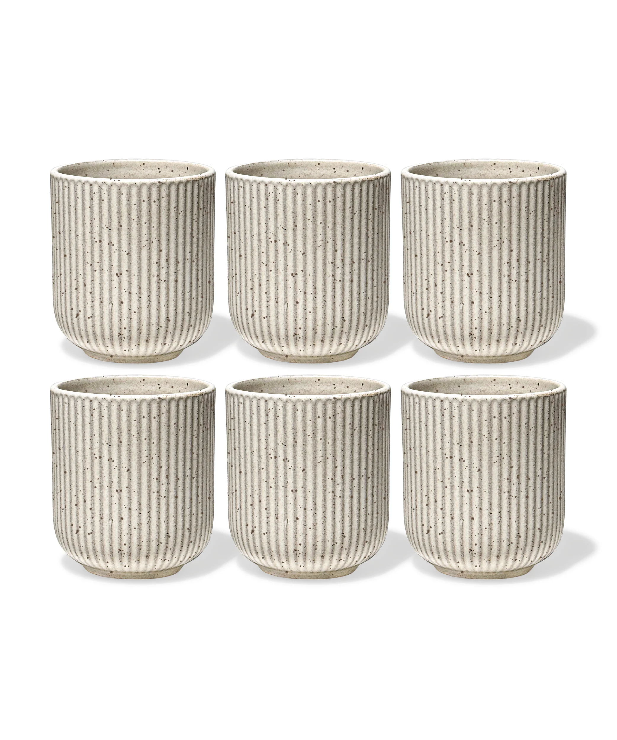 Keramik Becher im geriffeltem Design Beige | Paris - Image 9