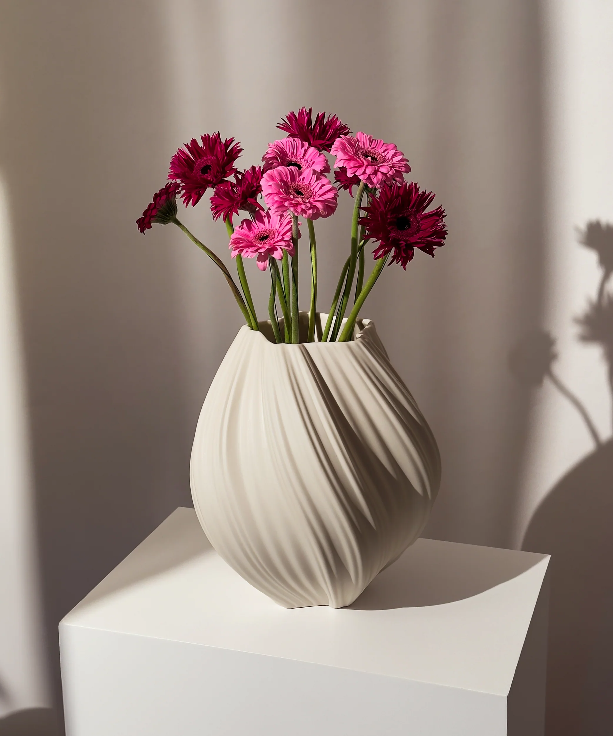 Große Keramik Vase in Beige | Flora - Image 11
