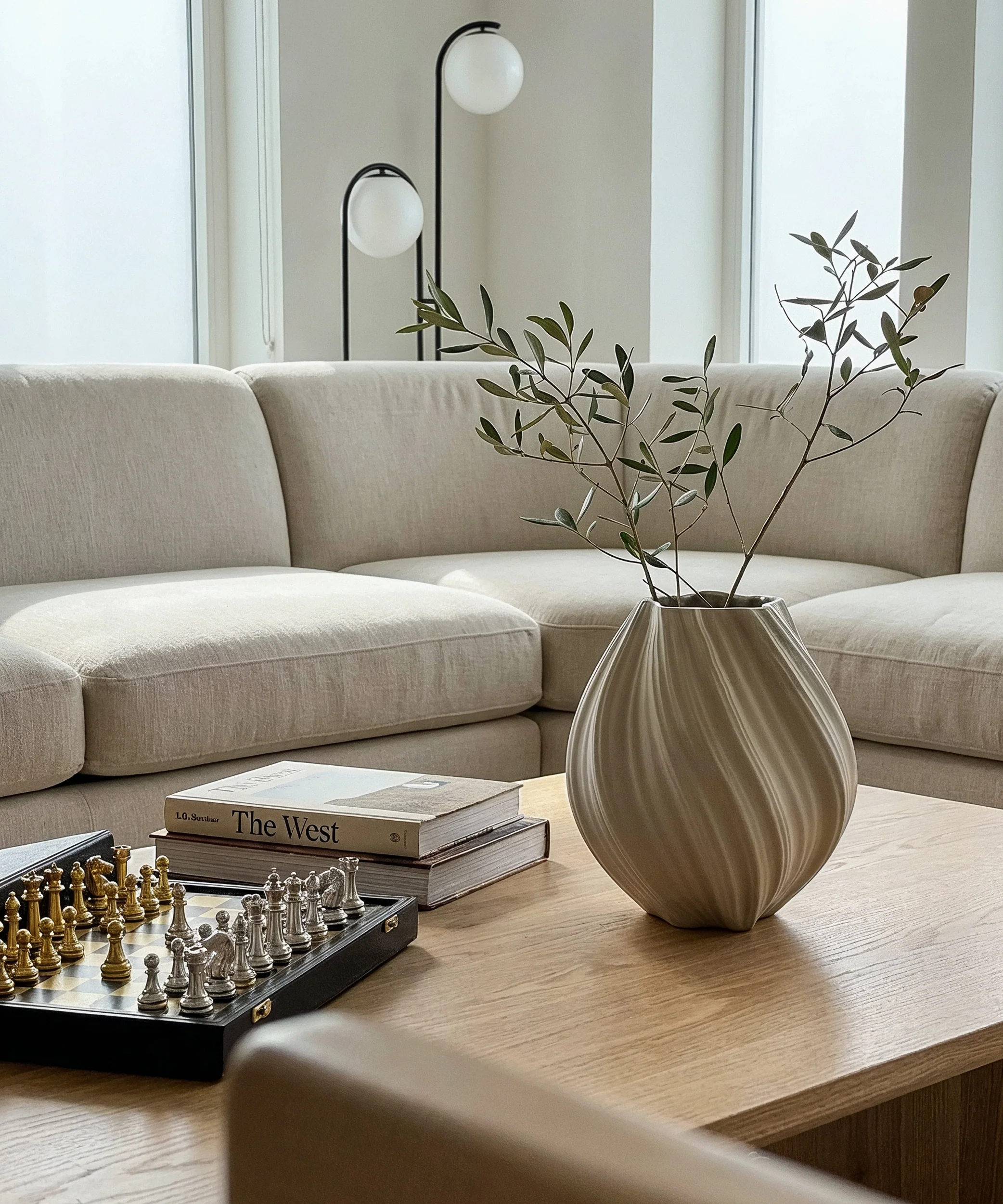 Große Keramik Vase in Beige | Flora - Image 8