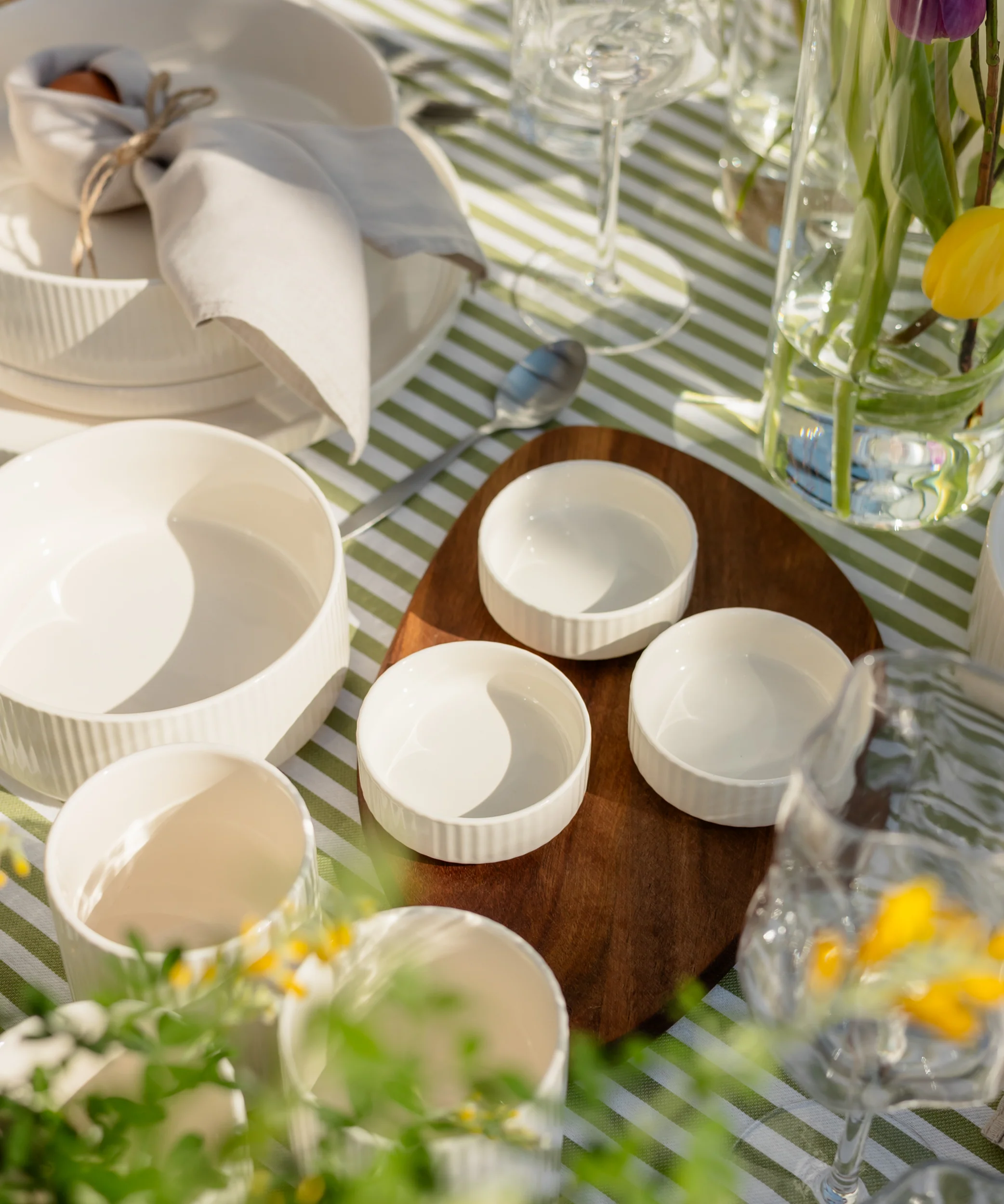 Dipschalen 6er Set in Cremeweiß gerillt | Nia - Image 4
