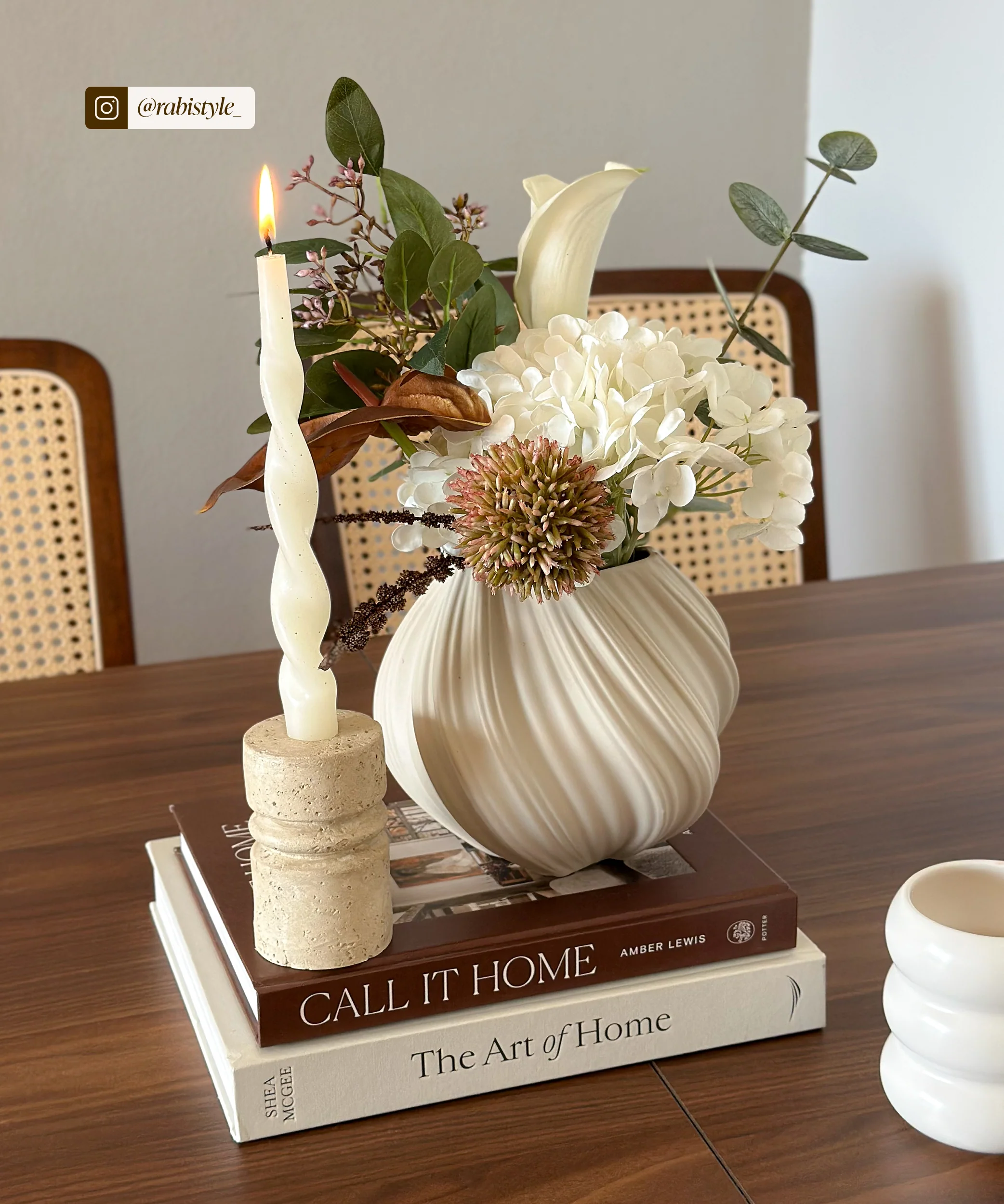Kleine Keramik Vase in Beige | Flora - Image 6