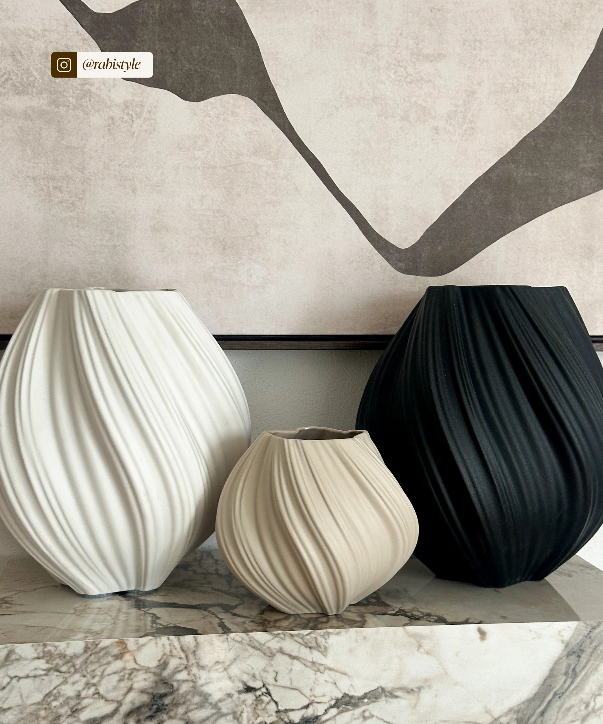 Große Keramik Vase Cremeweiß | Flora - Image 11