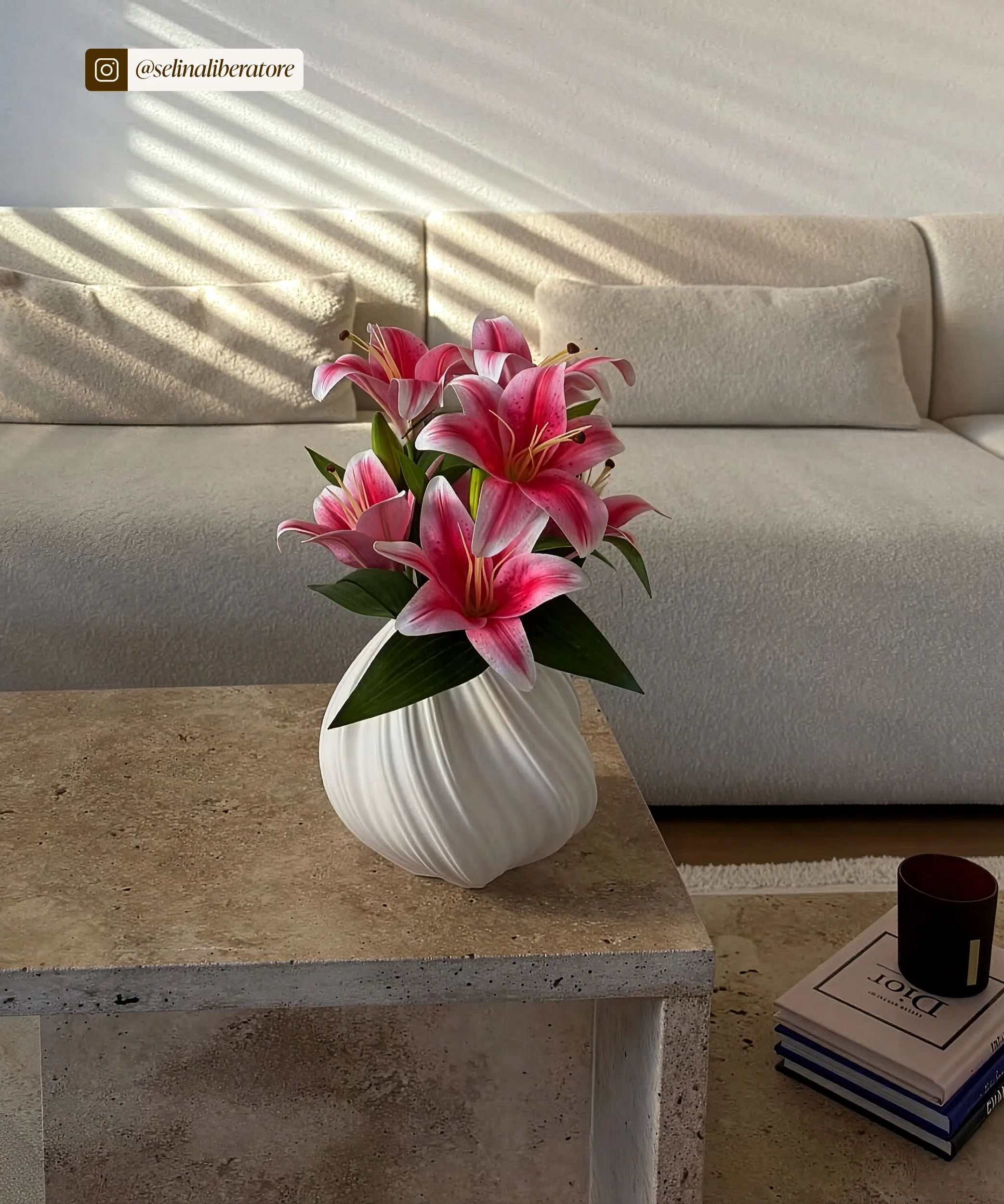 Kleine Keramik Vase in Cremeweiß | Flora - Image 5