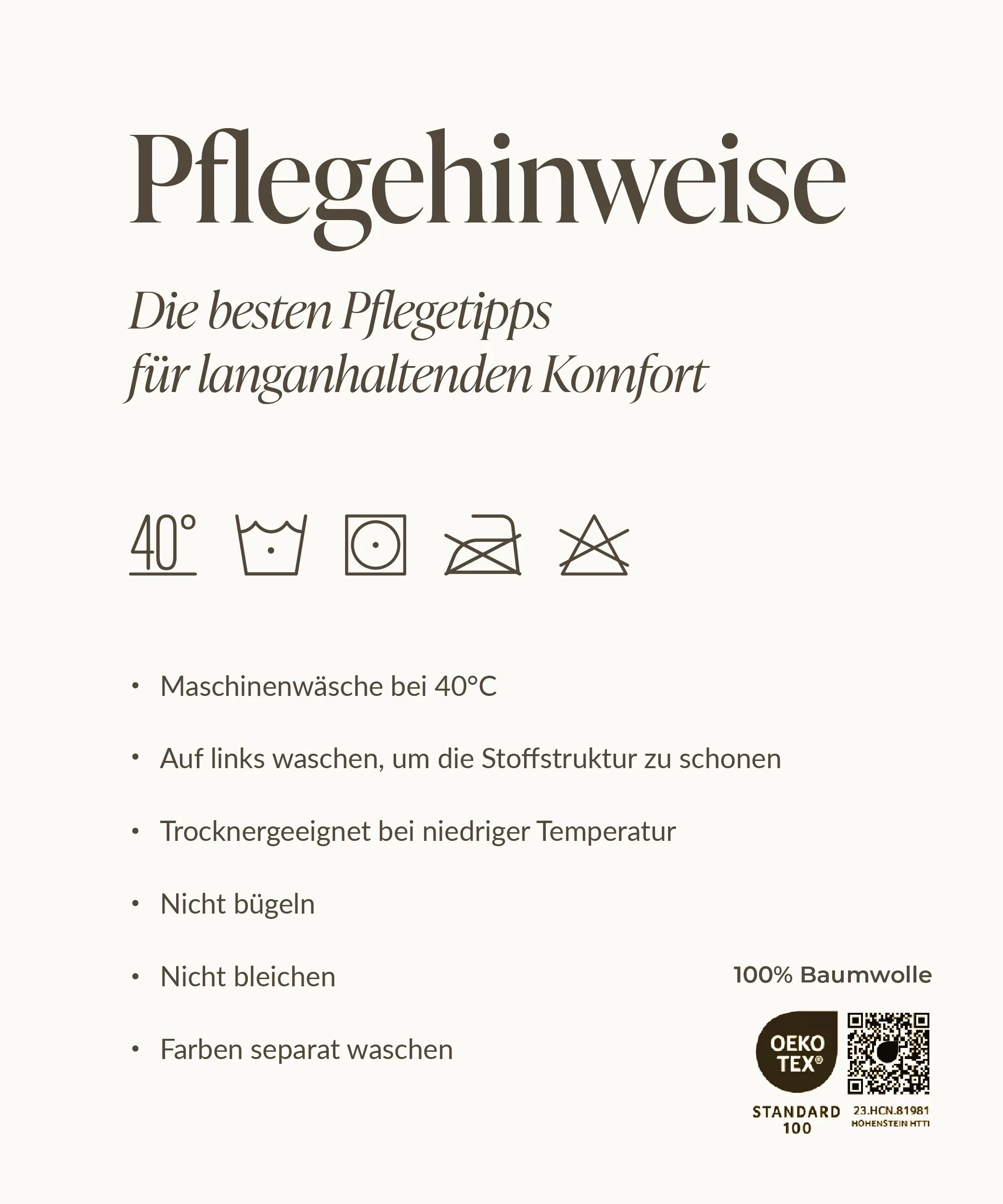 Dunkelbraune Musselin Einzelbettwäsche | Haven - Image 3