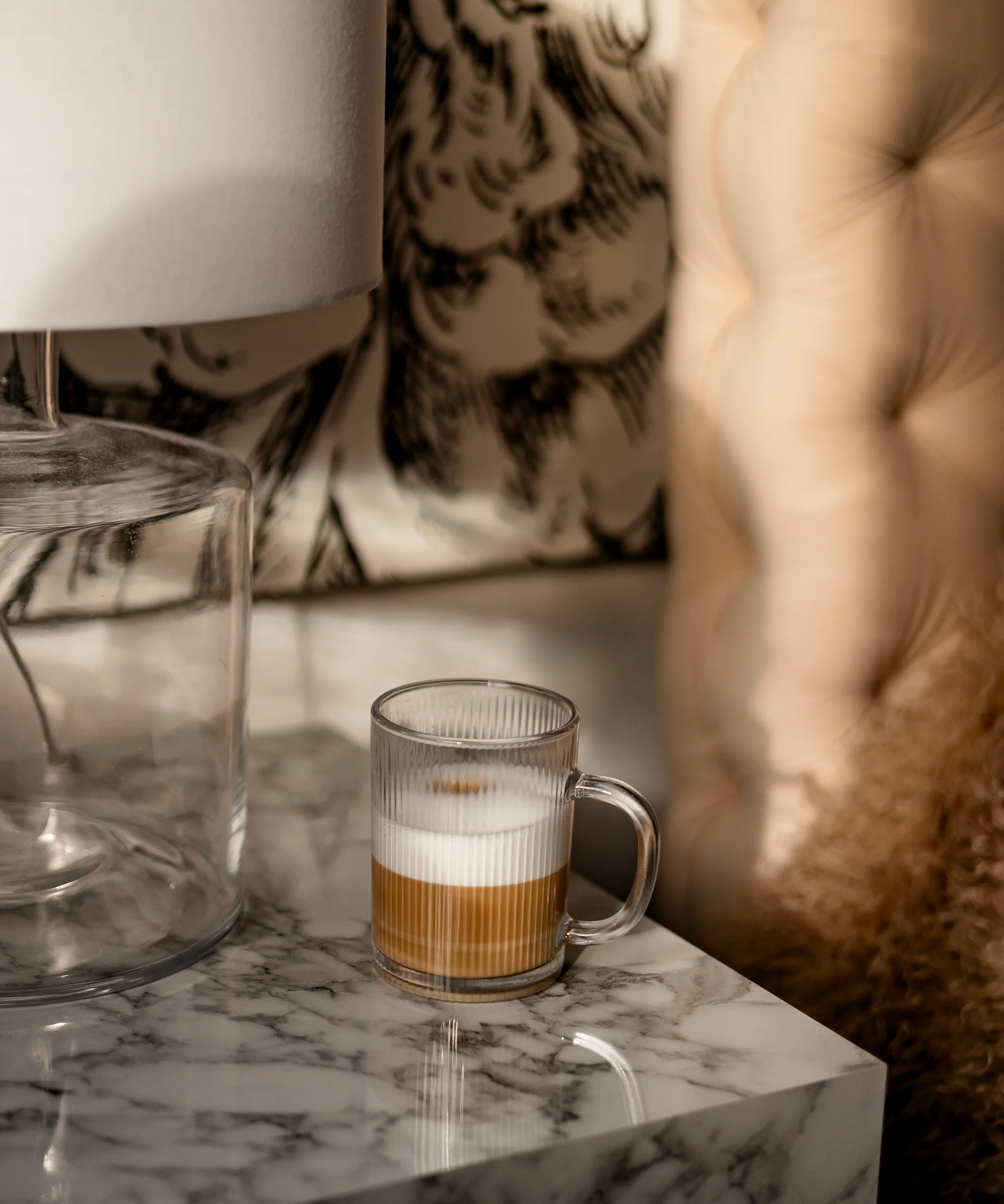 Geriffelte Glastasse (300ml) | Paris - Image 14