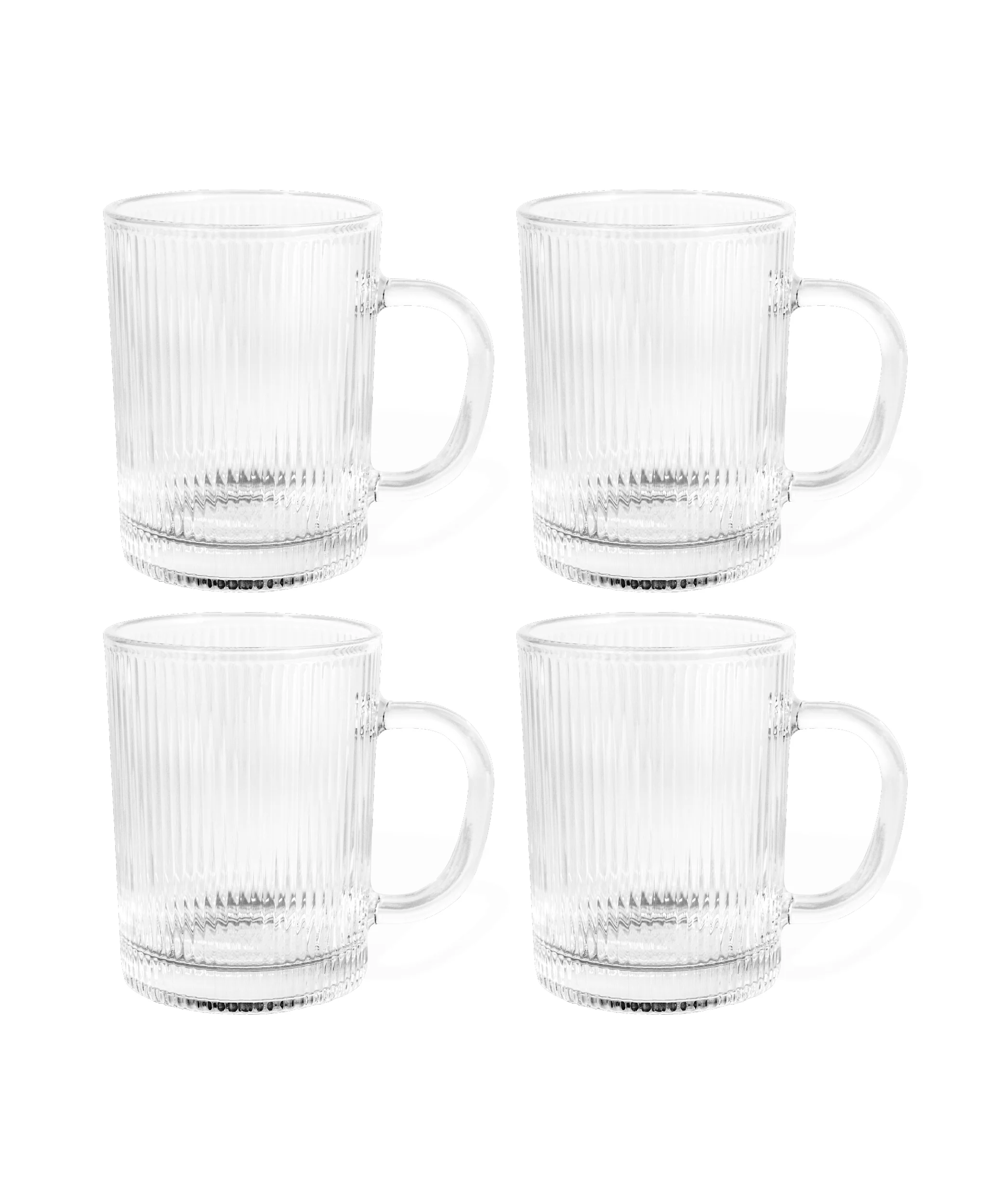 Geriffelte Glastasse (300ml) | Paris - Image 18