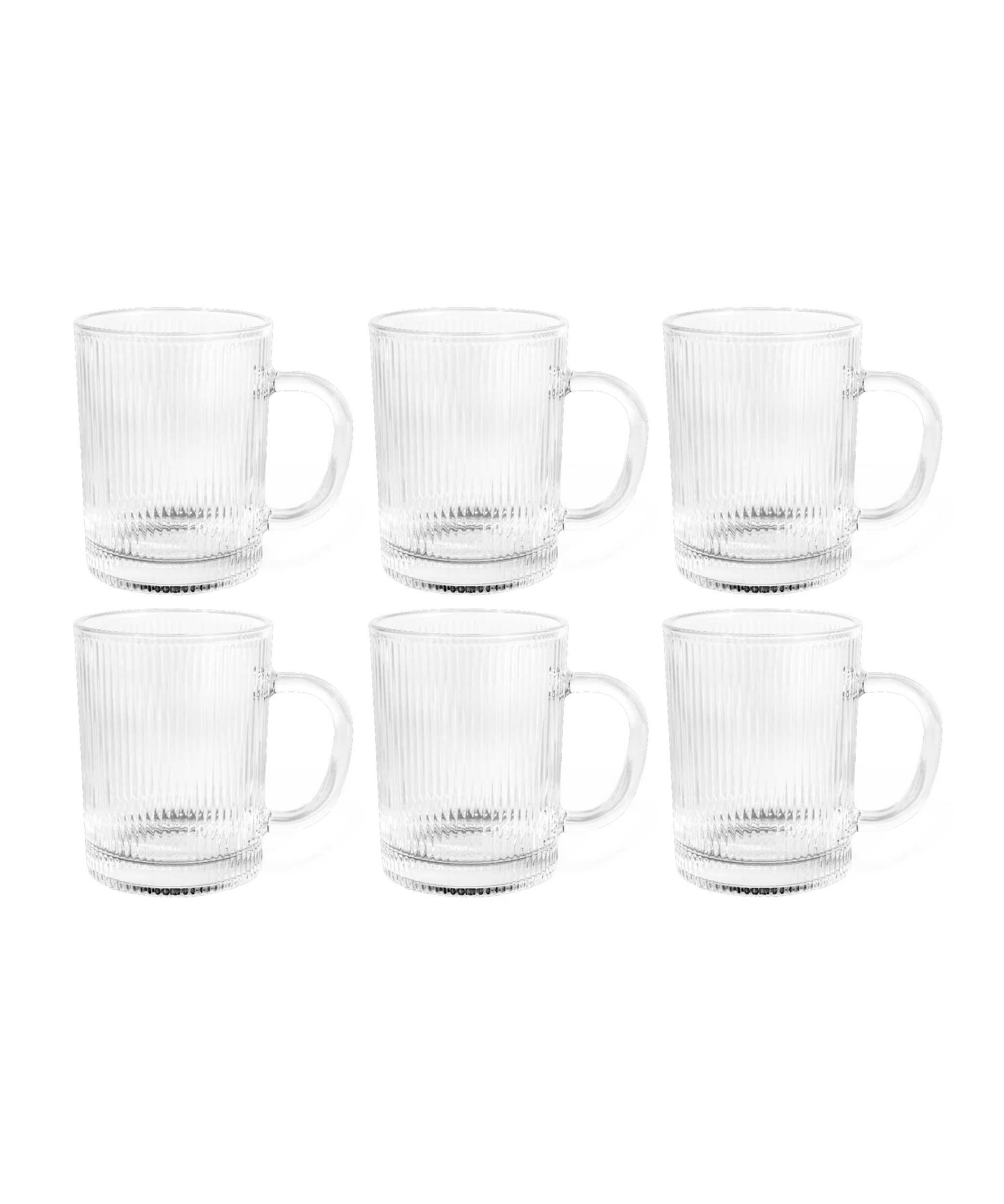 Geriffelte Glastasse (300ml) | Paris - Image 19