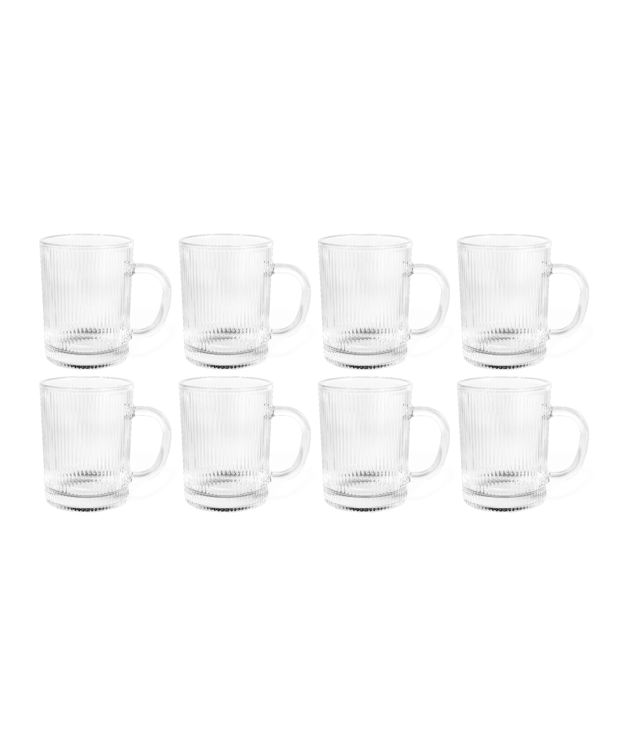 Geriffelte Glastasse (300ml) | Paris - Image 20