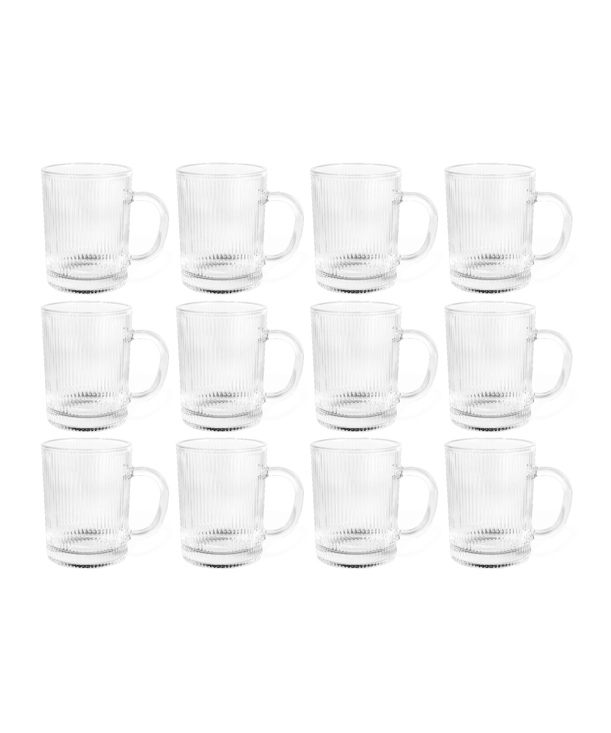 Geriffelte Glastasse (300ml) | Paris - Image 21