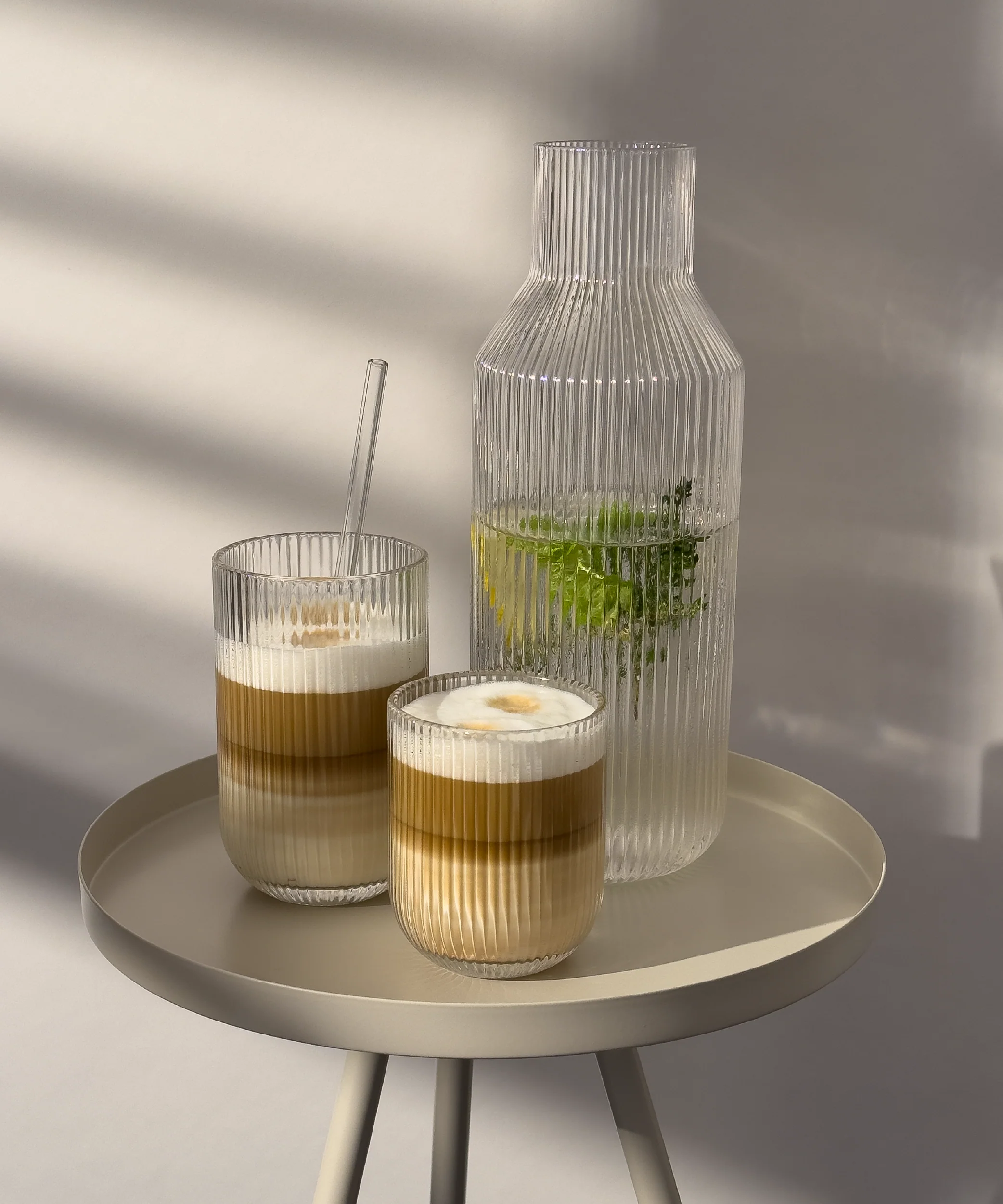 Geriffelte Karaffe & Gläser-Set | Paris - Image 17