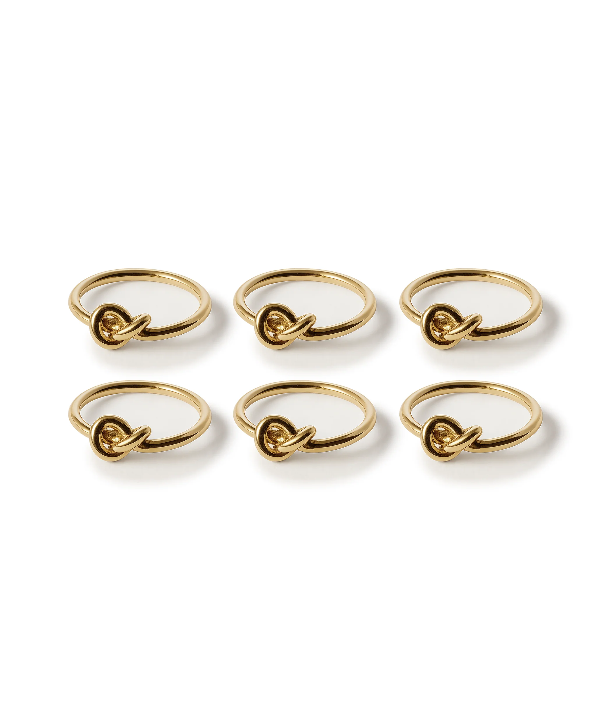 Serviettenringe Gold 6er Set | Tye