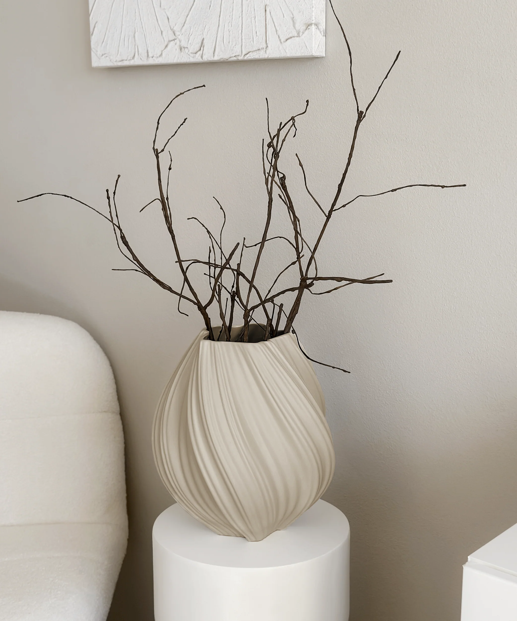 Große Keramik Vase in Beige | Flora - Image 10