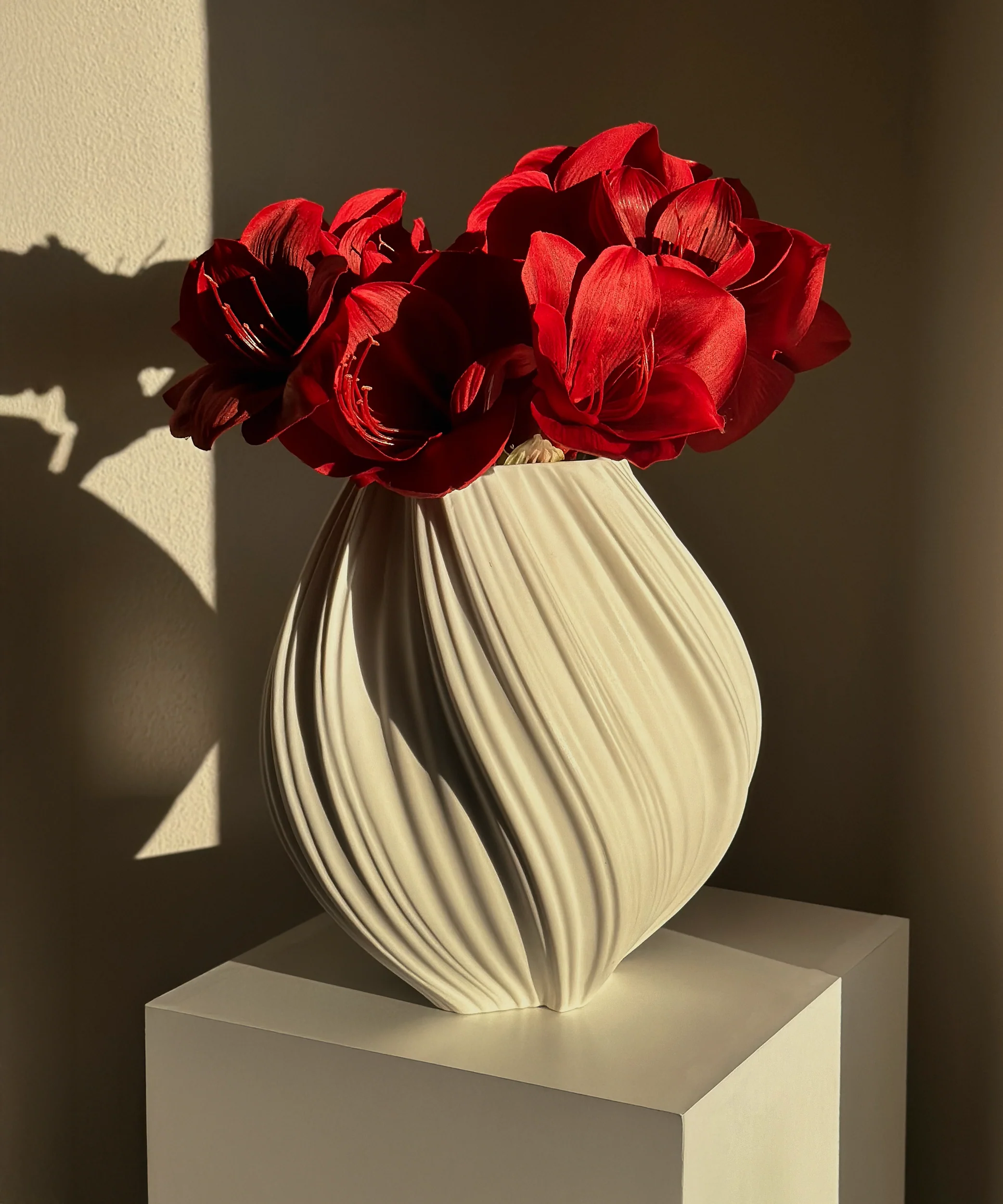 Große Keramik Vase in Beige | Flora - Image 7