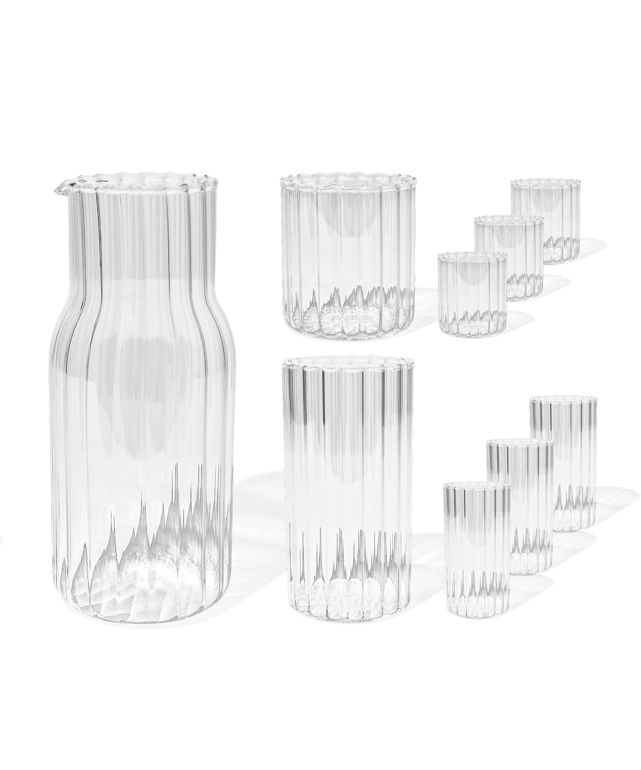 Wasserkaraffe & Gläser-Set Streifen-Design | Norway - Image 18