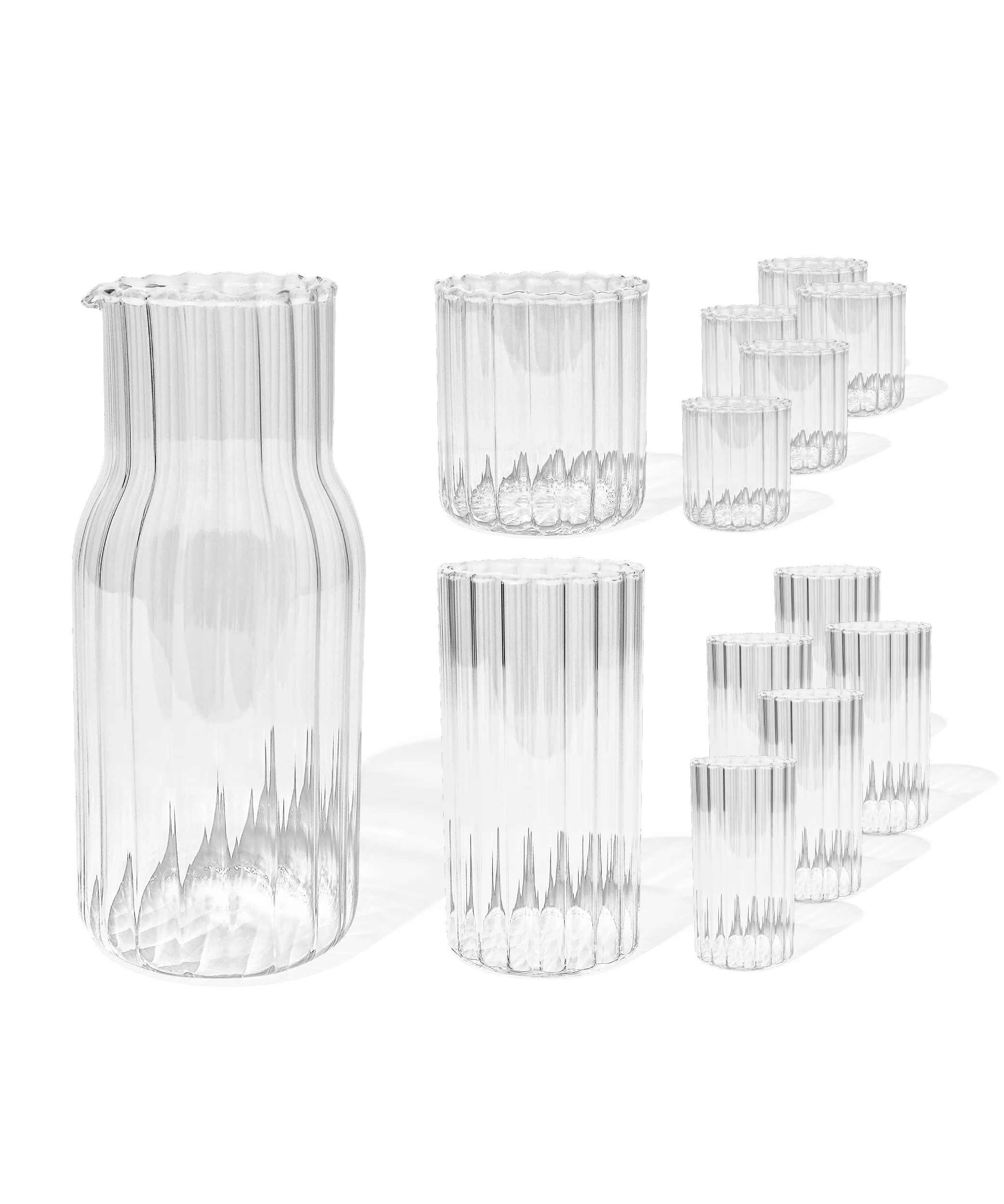 Wasserkaraffe & Gläser-Set Streifen-Design | Norway - Image 19