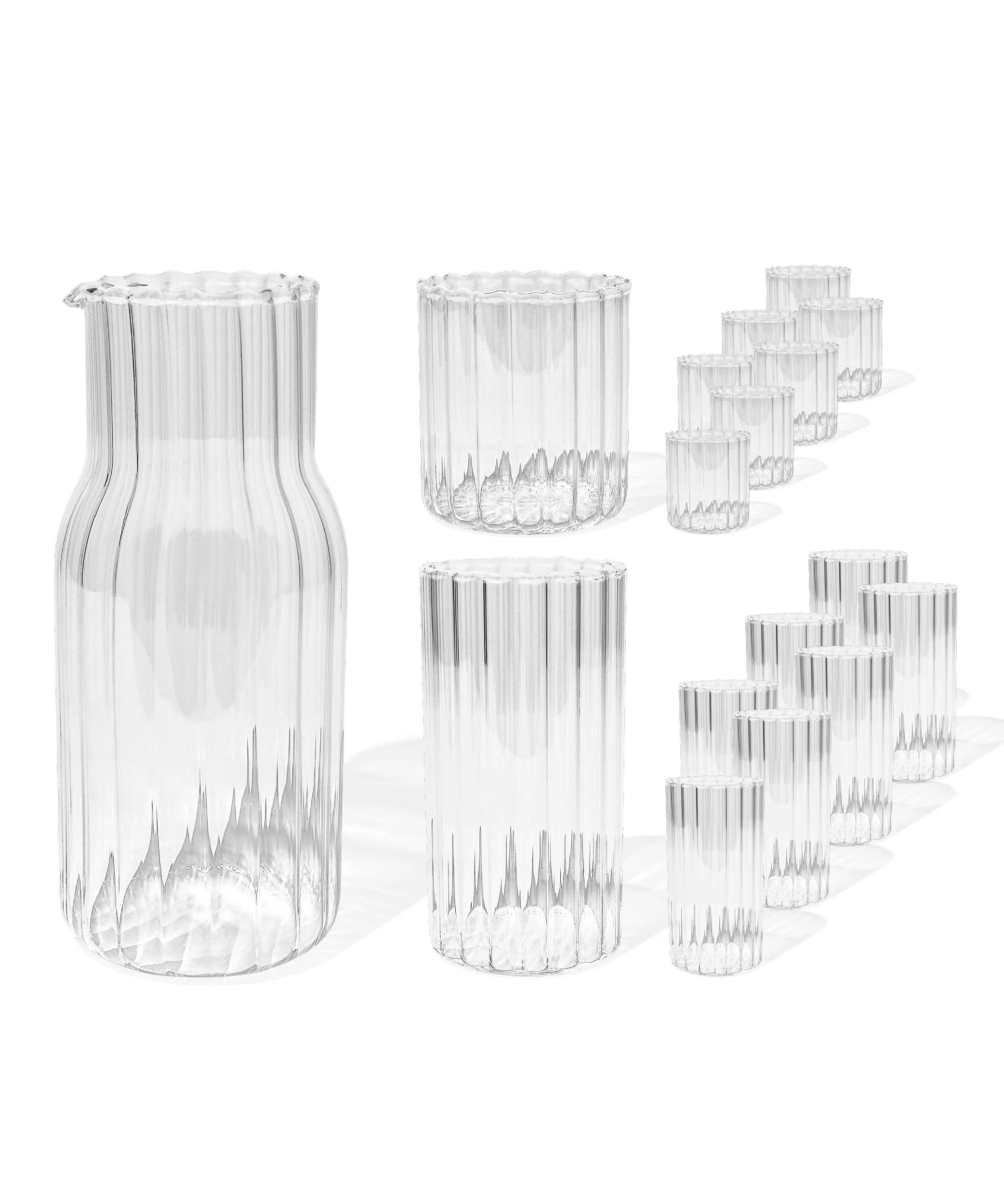 Wasserkaraffe & Gläser-Set Streifen-Design | Norway - Image 20