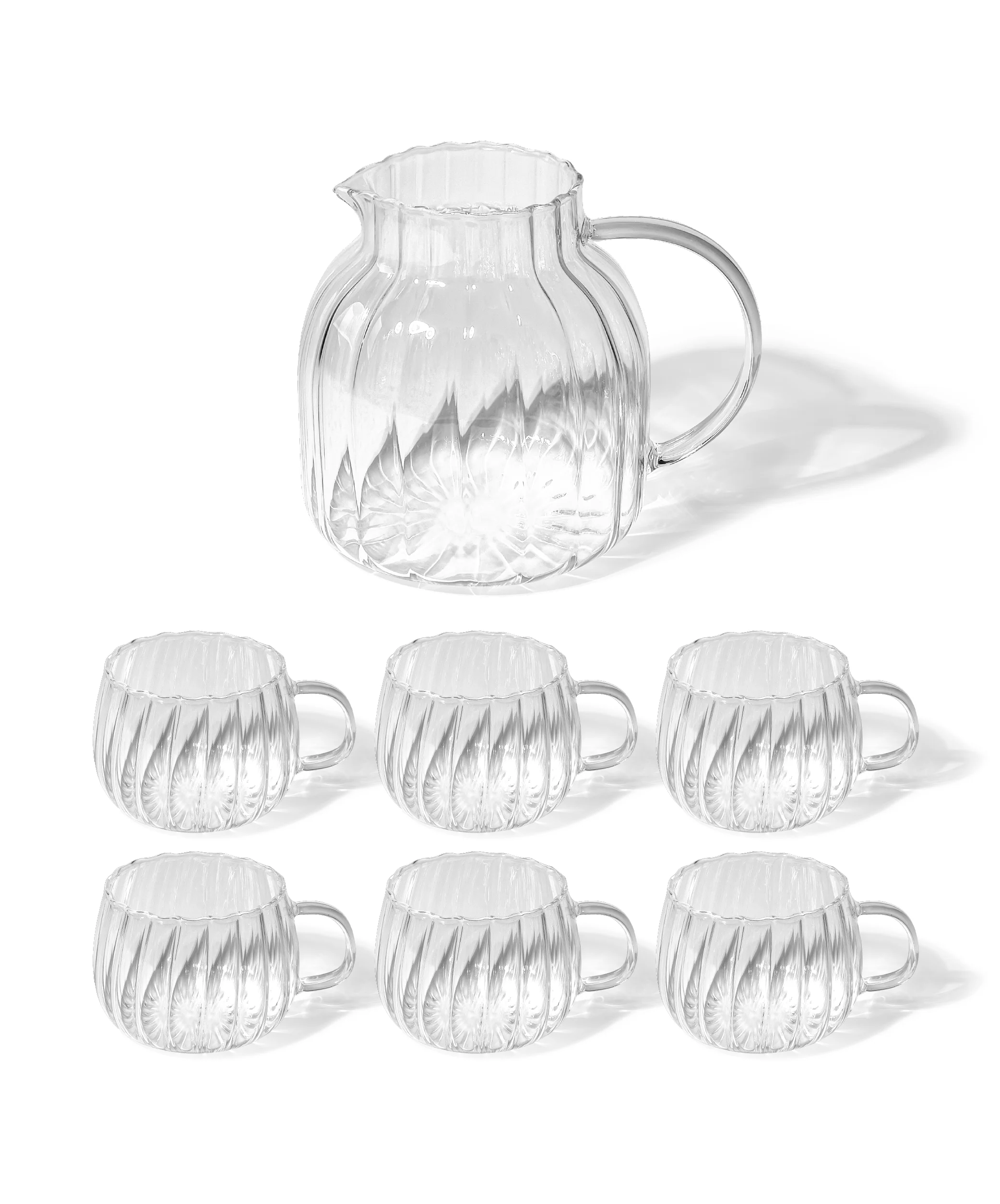 Teekaraffe & Glastassen-Set Streifen-Design | Norway - Image 21
