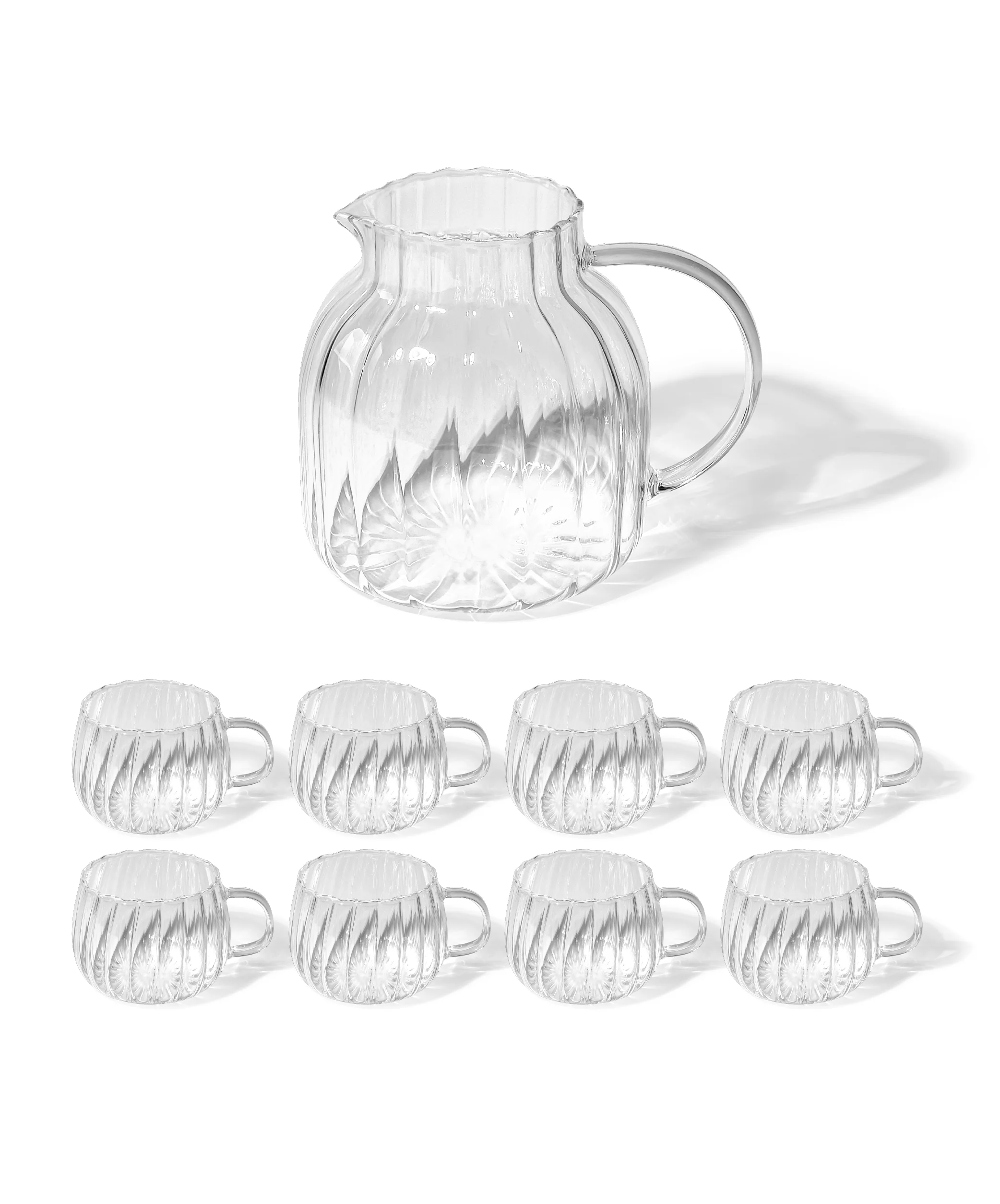 Teekaraffe & Glastassen-Set Streifen-Design | Norway - Image 22