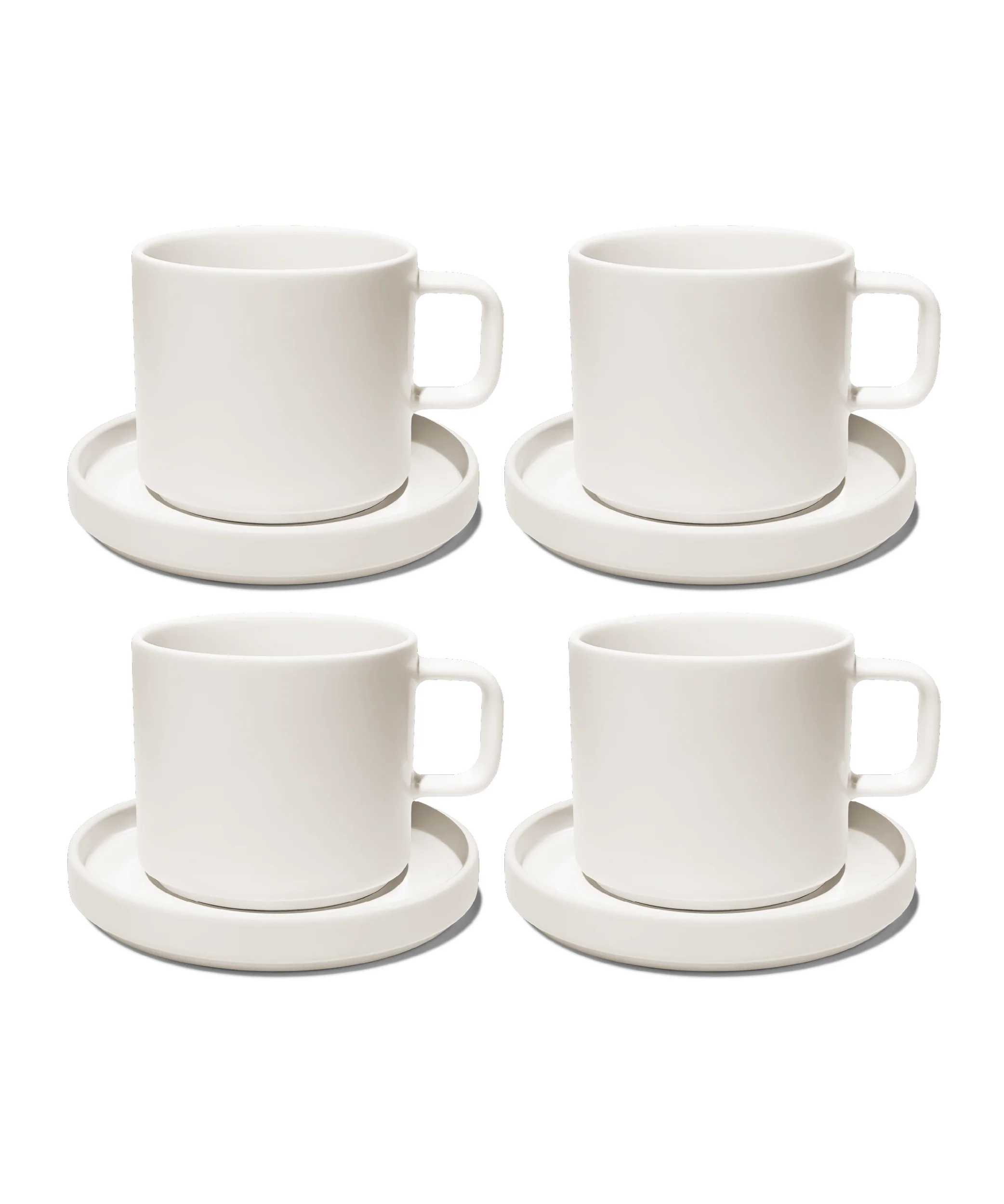 Tasse mit Untertasse in Cremeweiß glänzend | Nia - Image 8