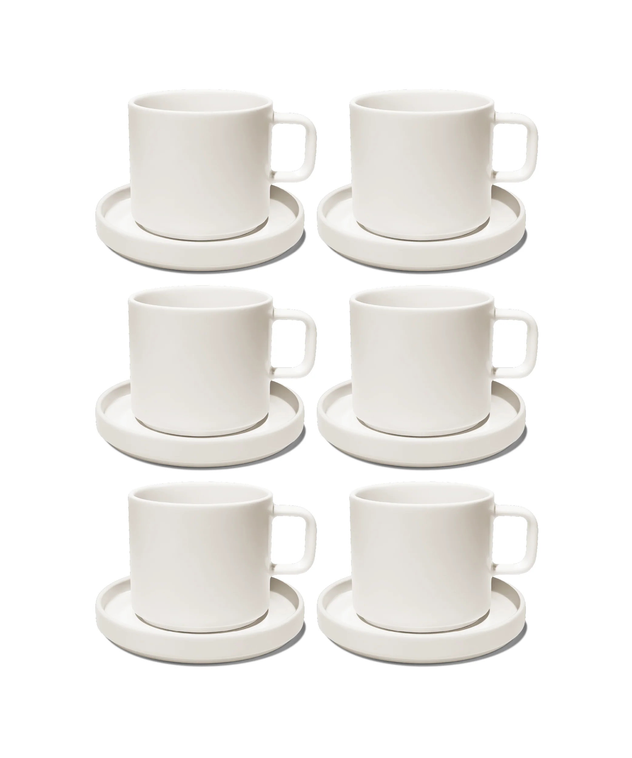 Tasse mit Untertasse in Cremeweiß glänzend | Nia - Image 9