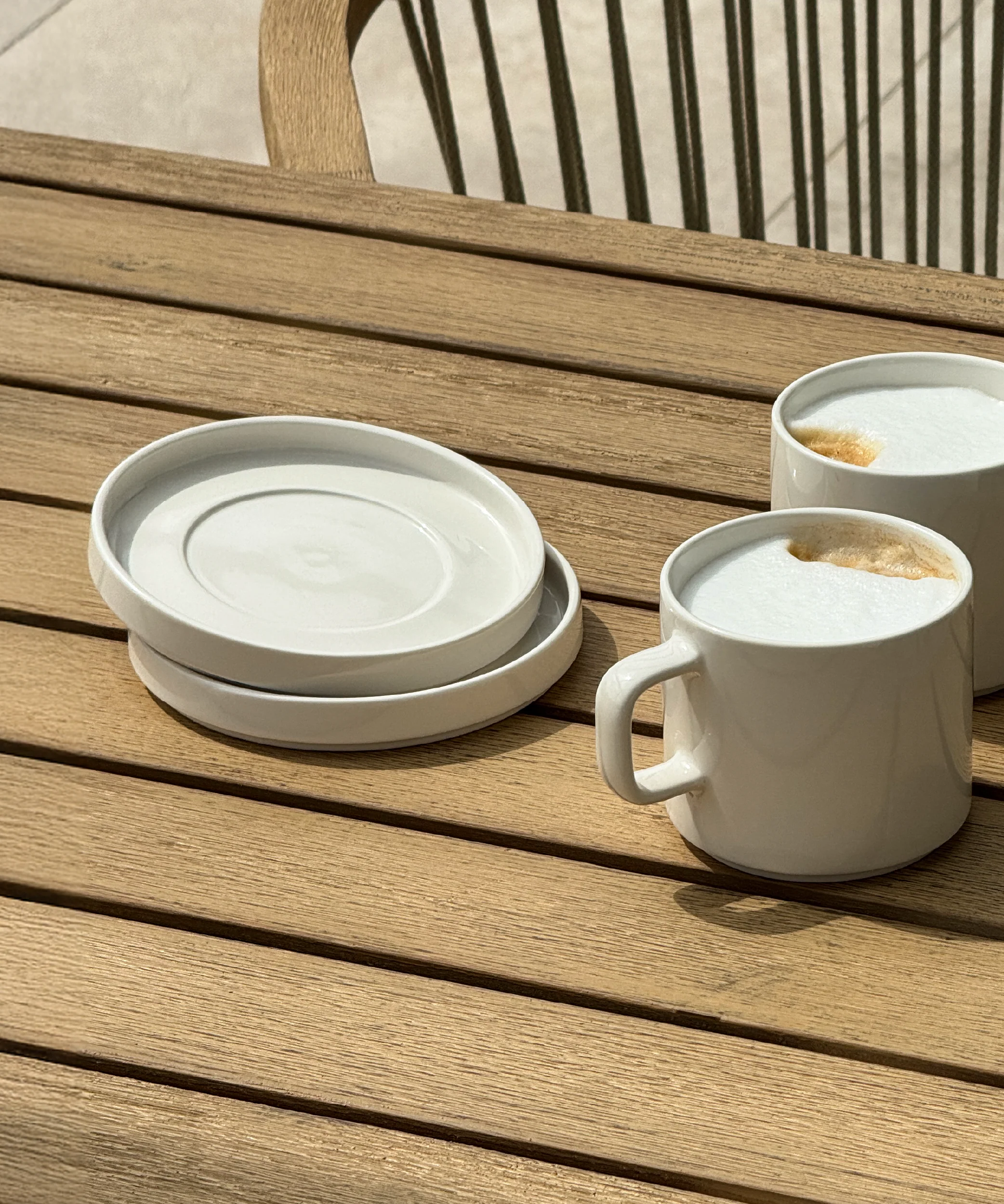 Untertasse in Cremeweiß glänzend | Nia - Image 2