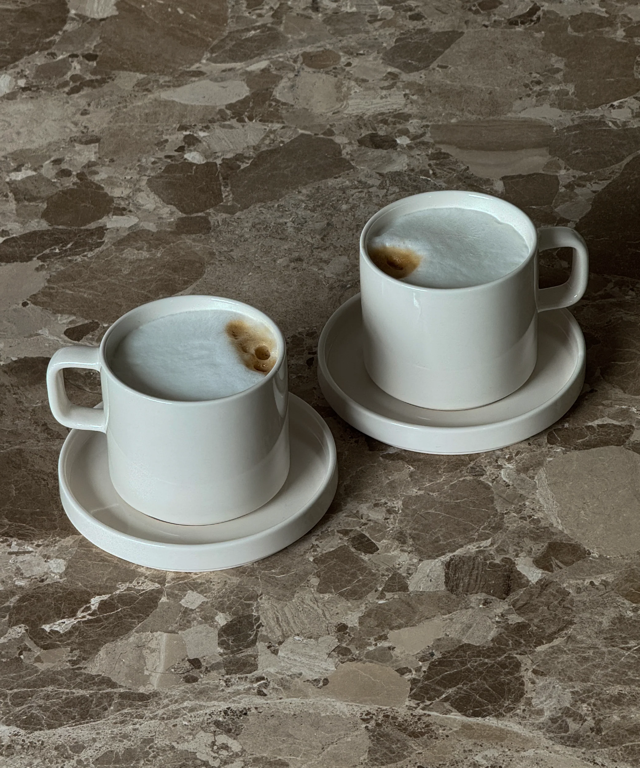 Untertasse in Cremeweiß glänzend | Nia - Image 5