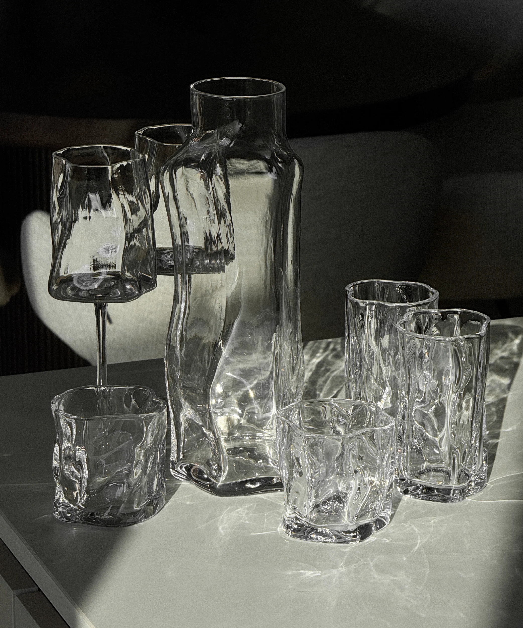 Kleines & großes organisches Glas mit Karaffe | Alaska - Image 16